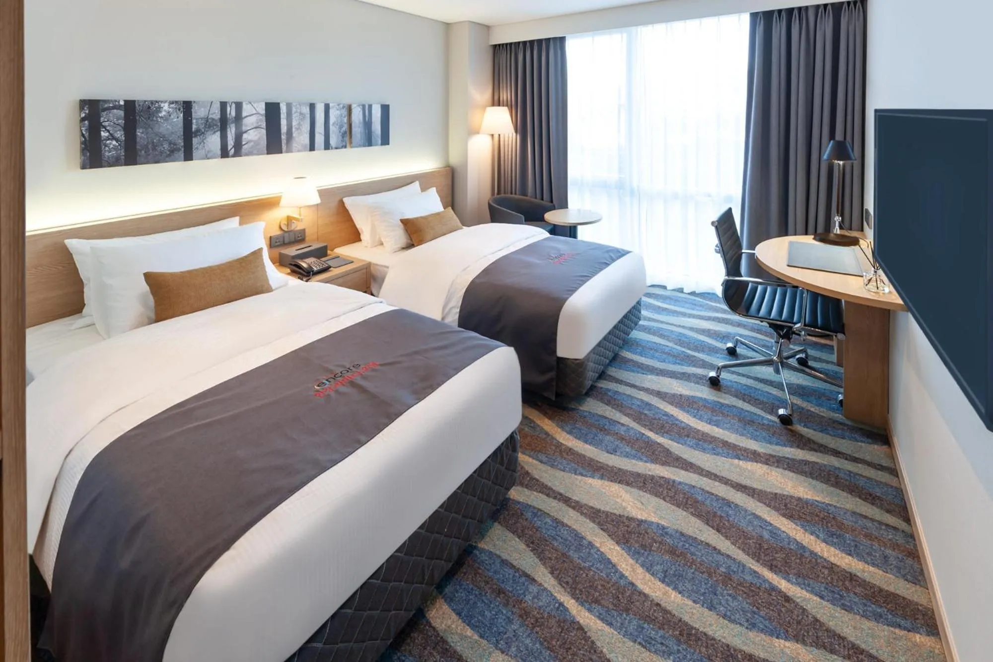 Bedroom, Bed in Ramada Encore by Wyndham Gimpo Han River Hotel