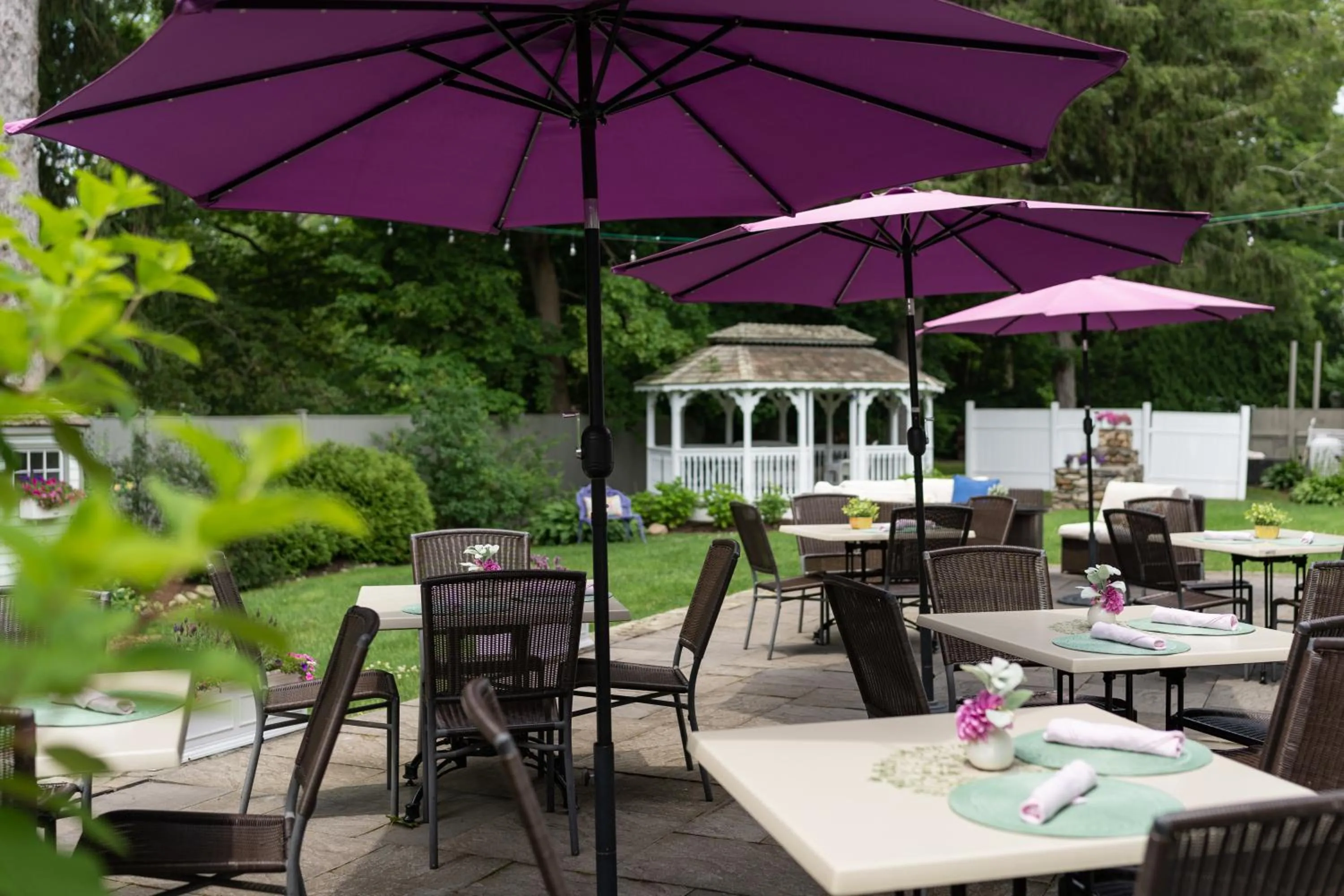 Patio in Westbrook Inn Bed and Breakfast