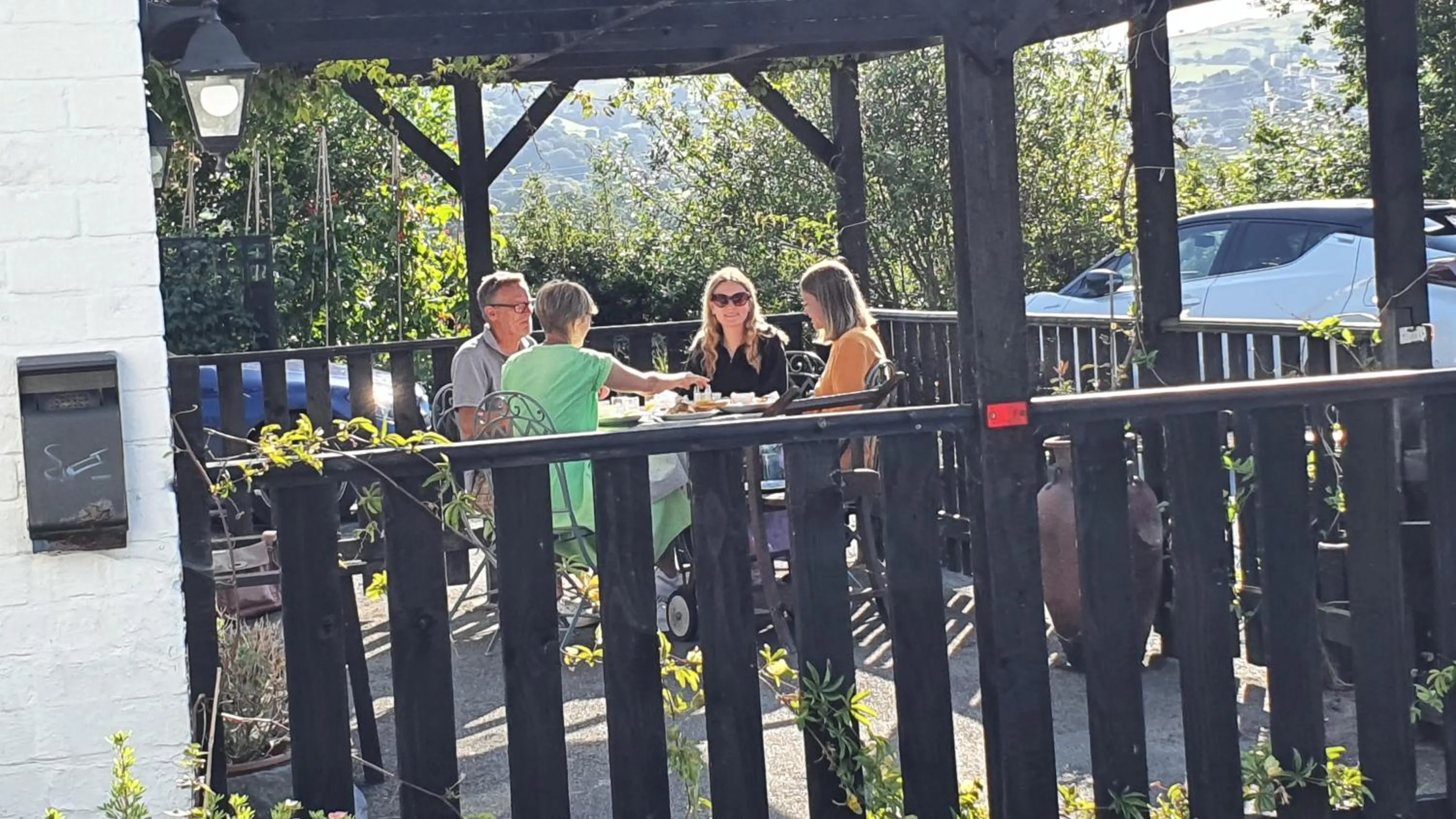 Balcony/Terrace in Tafarn y Waen - Guesthouse