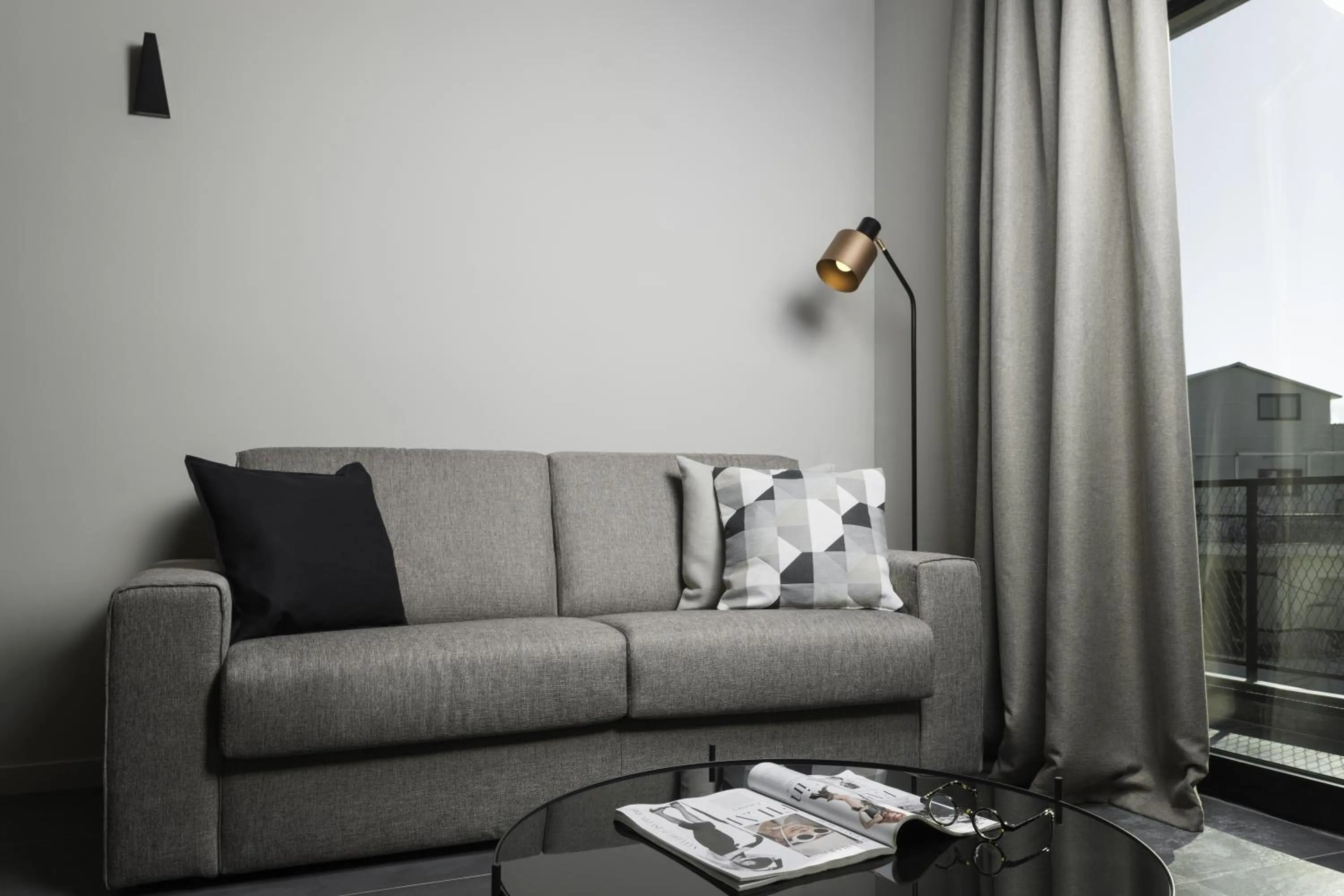 Seating area in Azur Suites