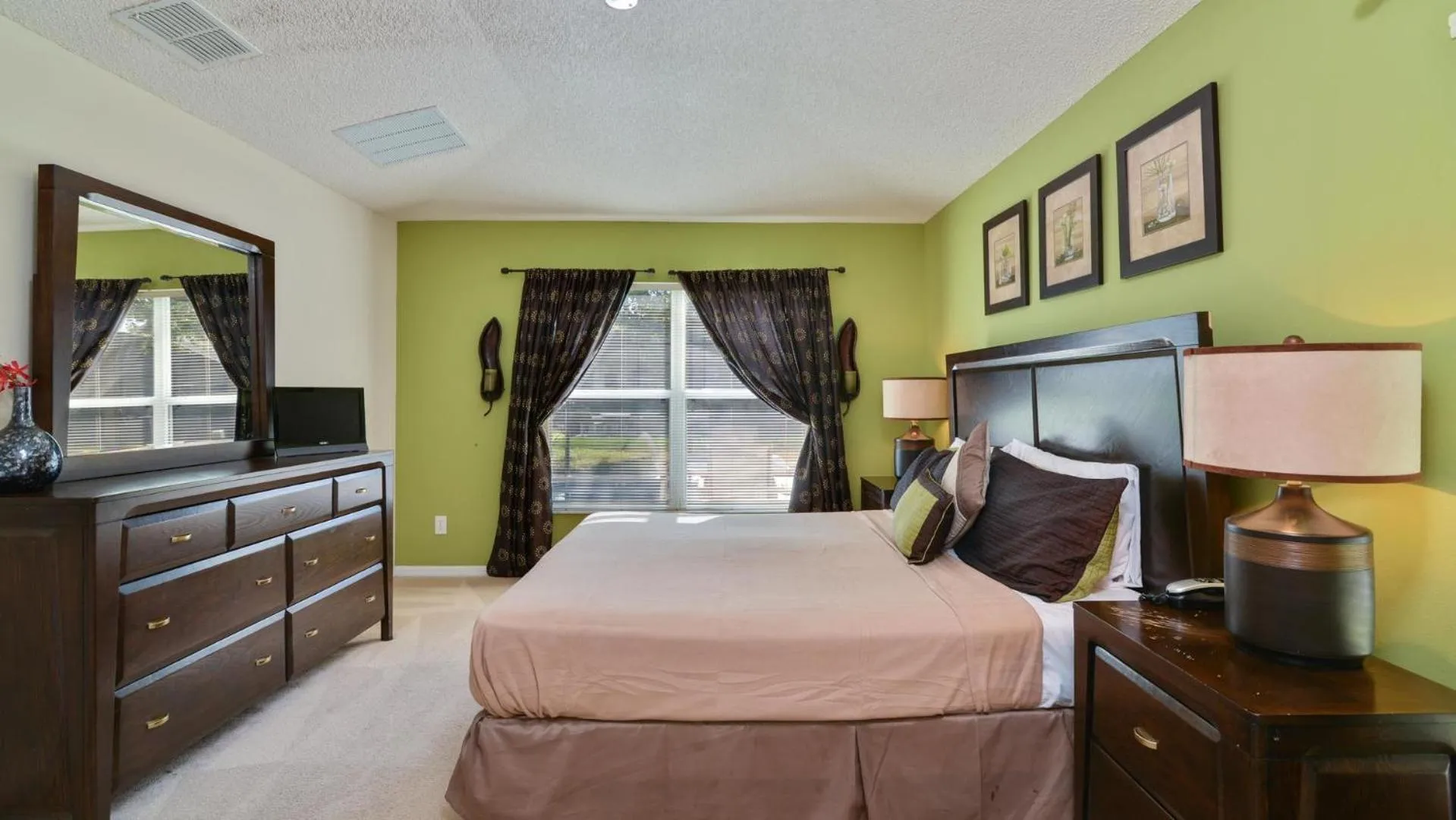 Bedroom, Bed in Shooting Star - Family friendly 4 bed pool home on Emerald Island Resort - close to Disney World!