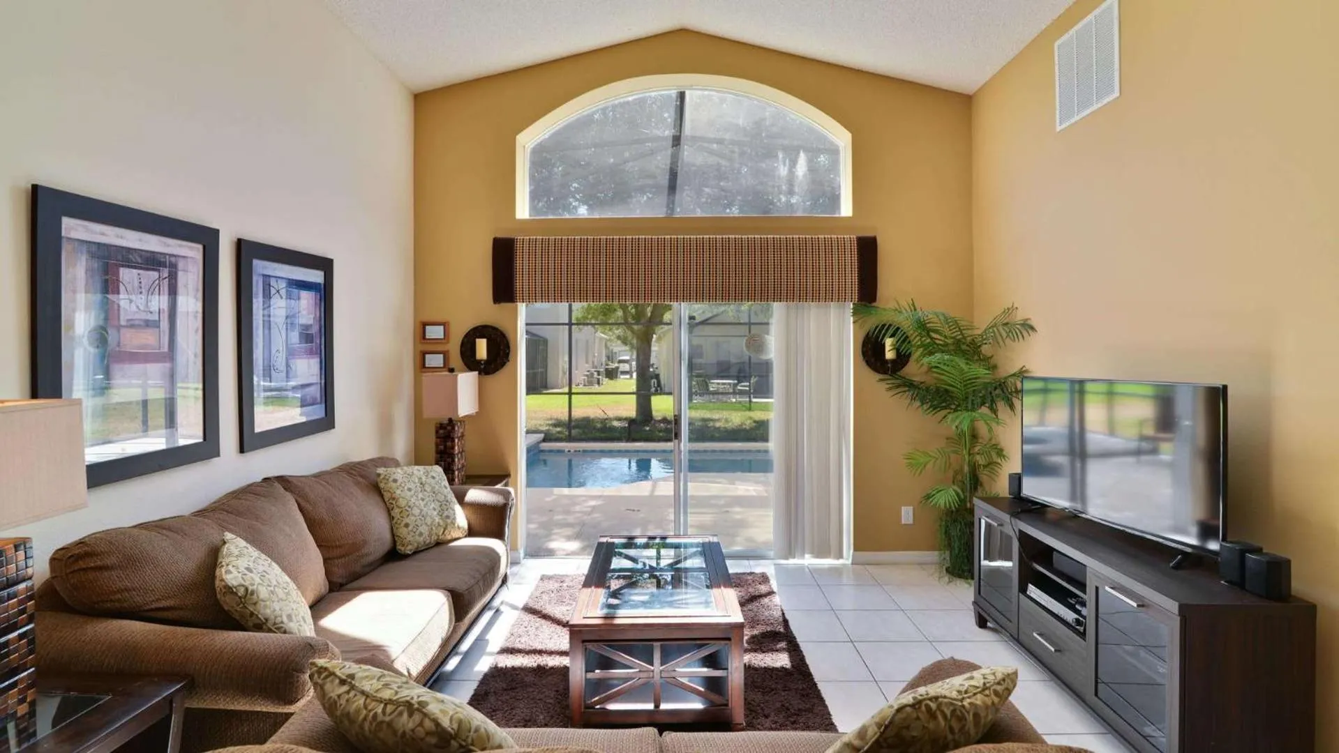 Living room in Shooting Star - Family friendly 4 bed pool home on Emerald Island Resort - close to Disney World!