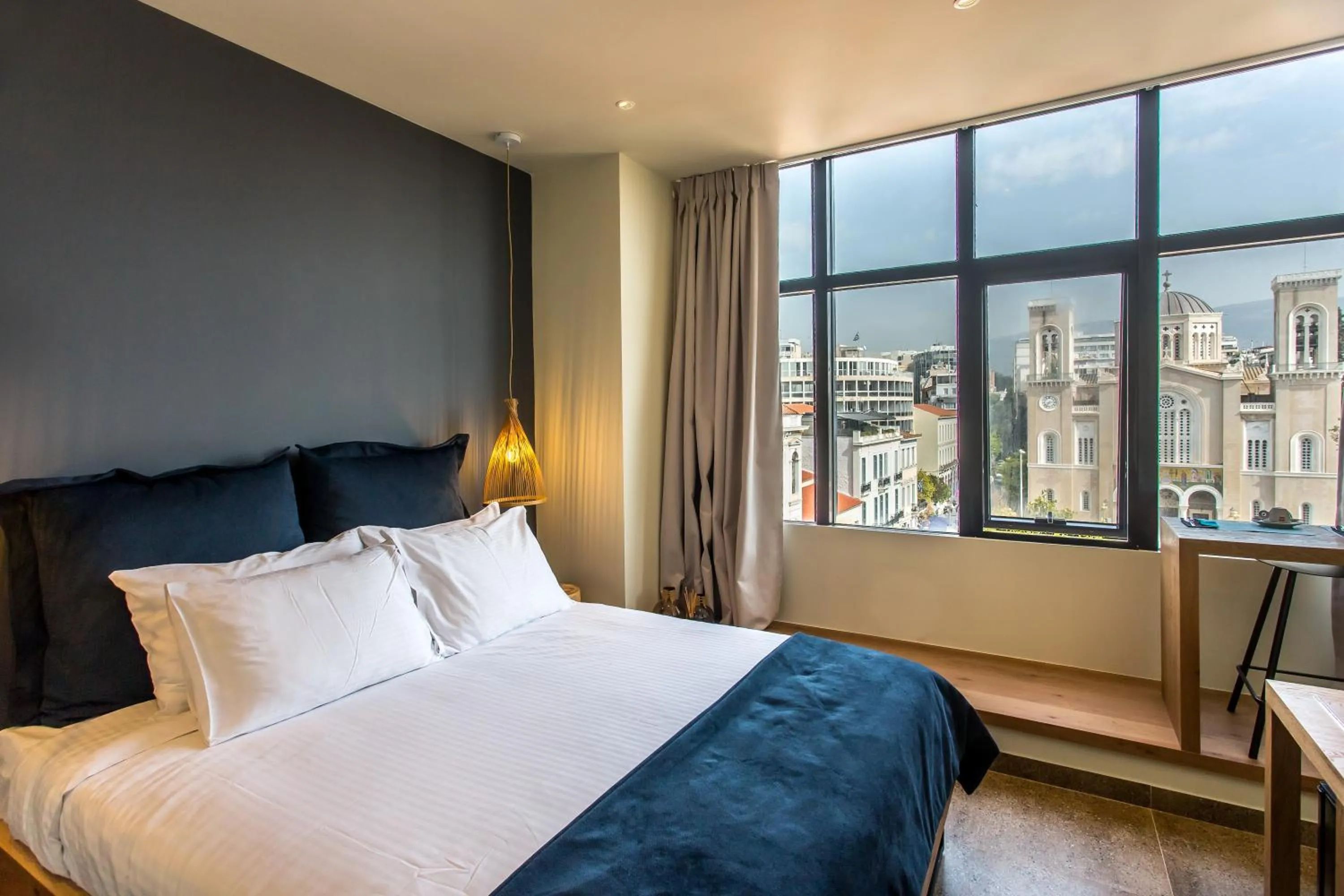 View (from property/room), Bed in Ciel Living Athens