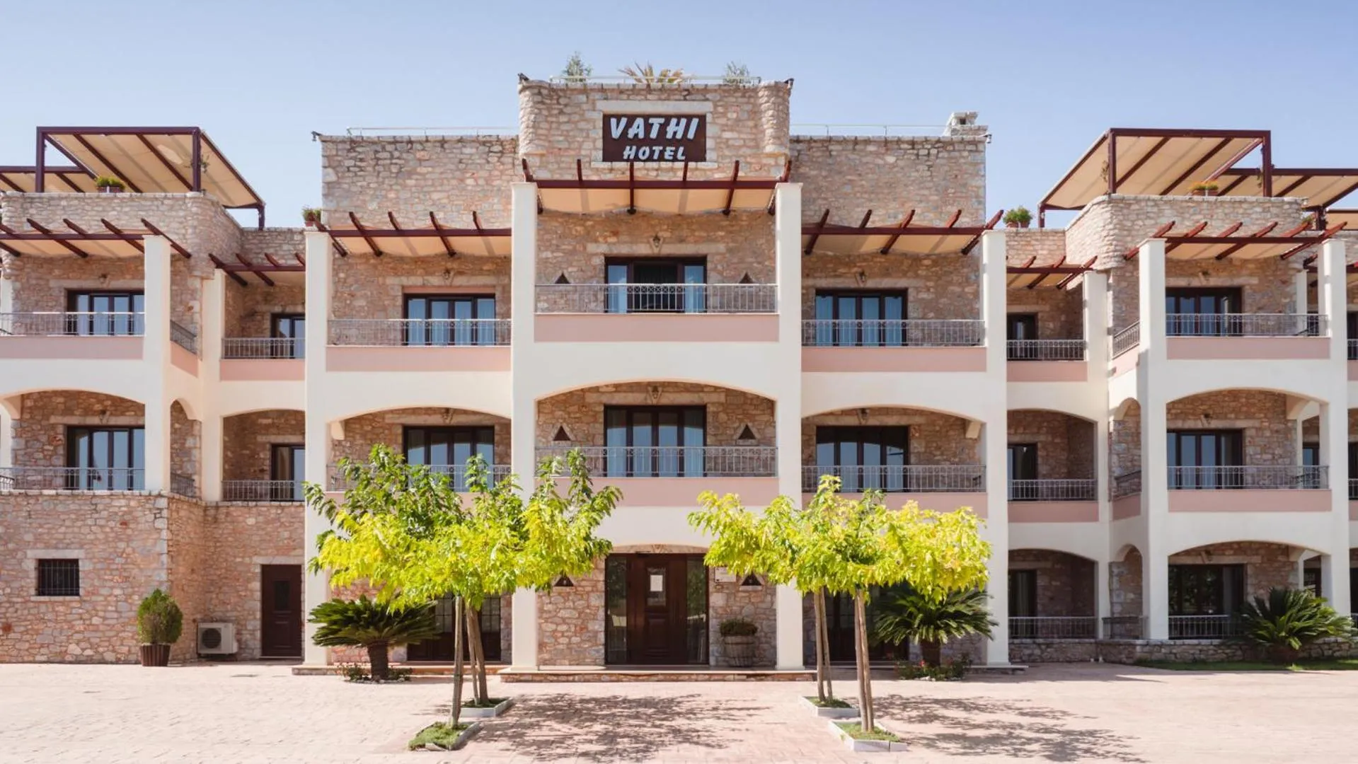 Facade/entrance in Vathi Hotel Apartment Hotel