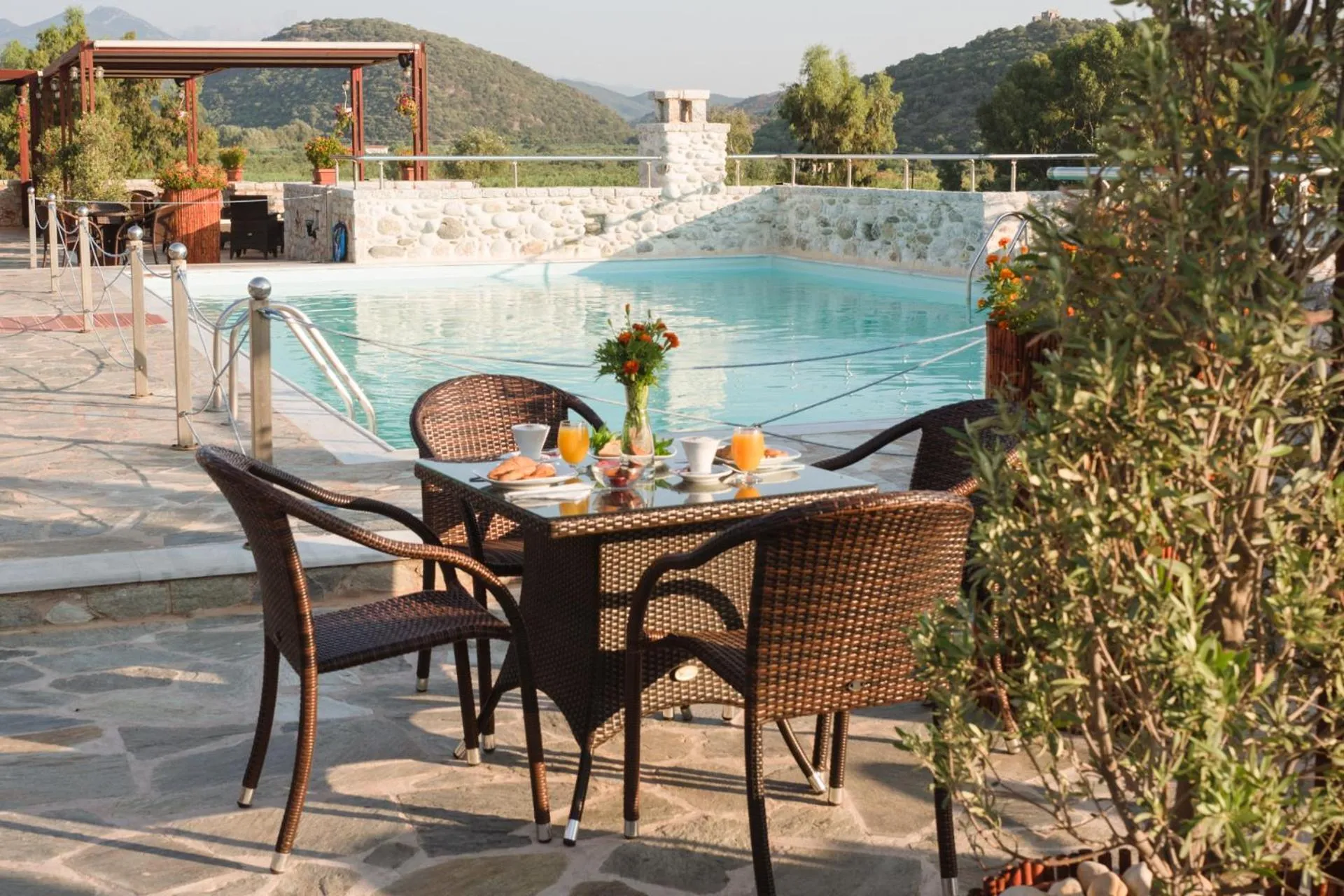 Balcony/Terrace in Vathi Hotel Apartment Hotel