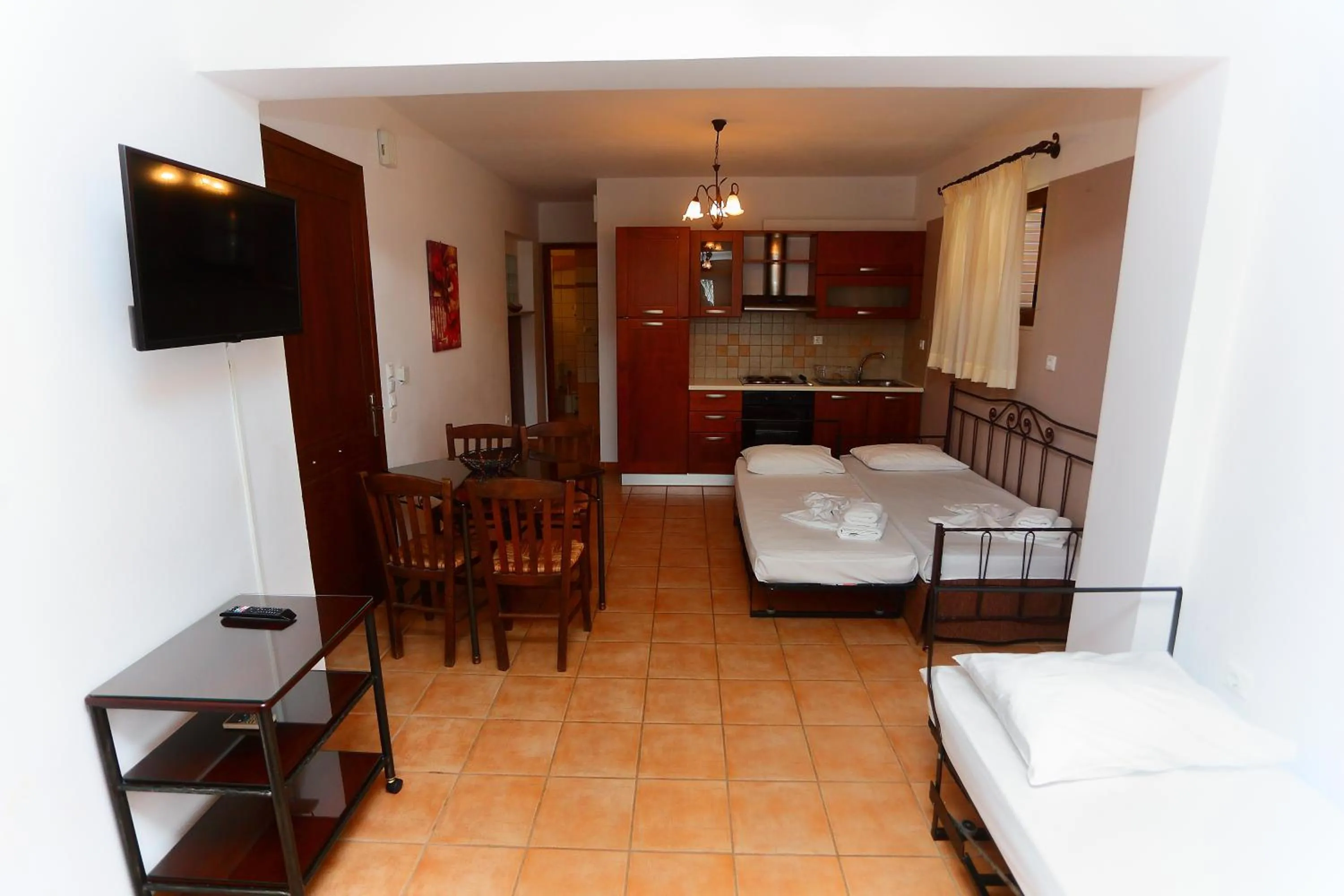 Kitchen or kitchenette in Vathi Hotel Apartment Hotel