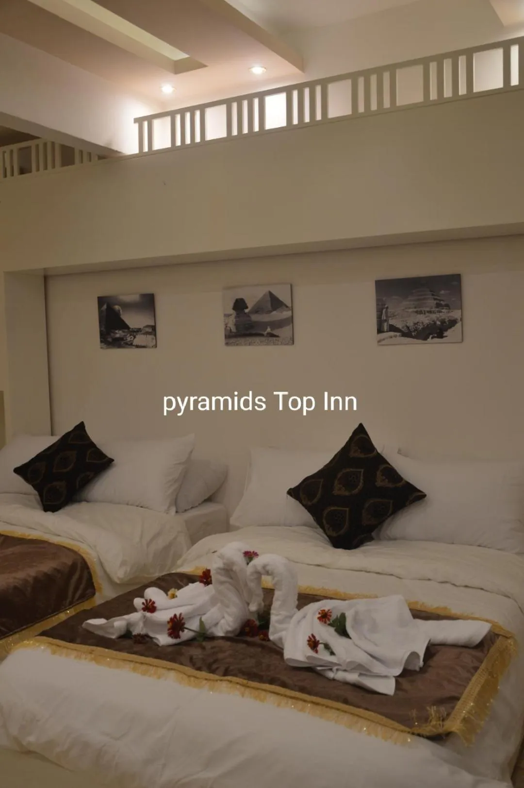 Bed in Pyramids Top Inn
