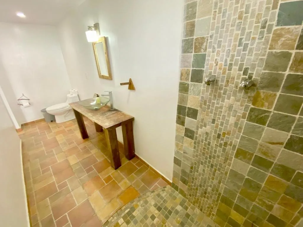 Shower in Bird Island Bungalows