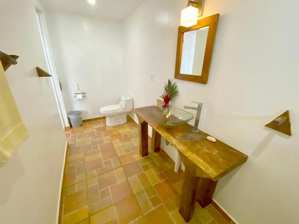 Bathroom in Bird Island Bungalows