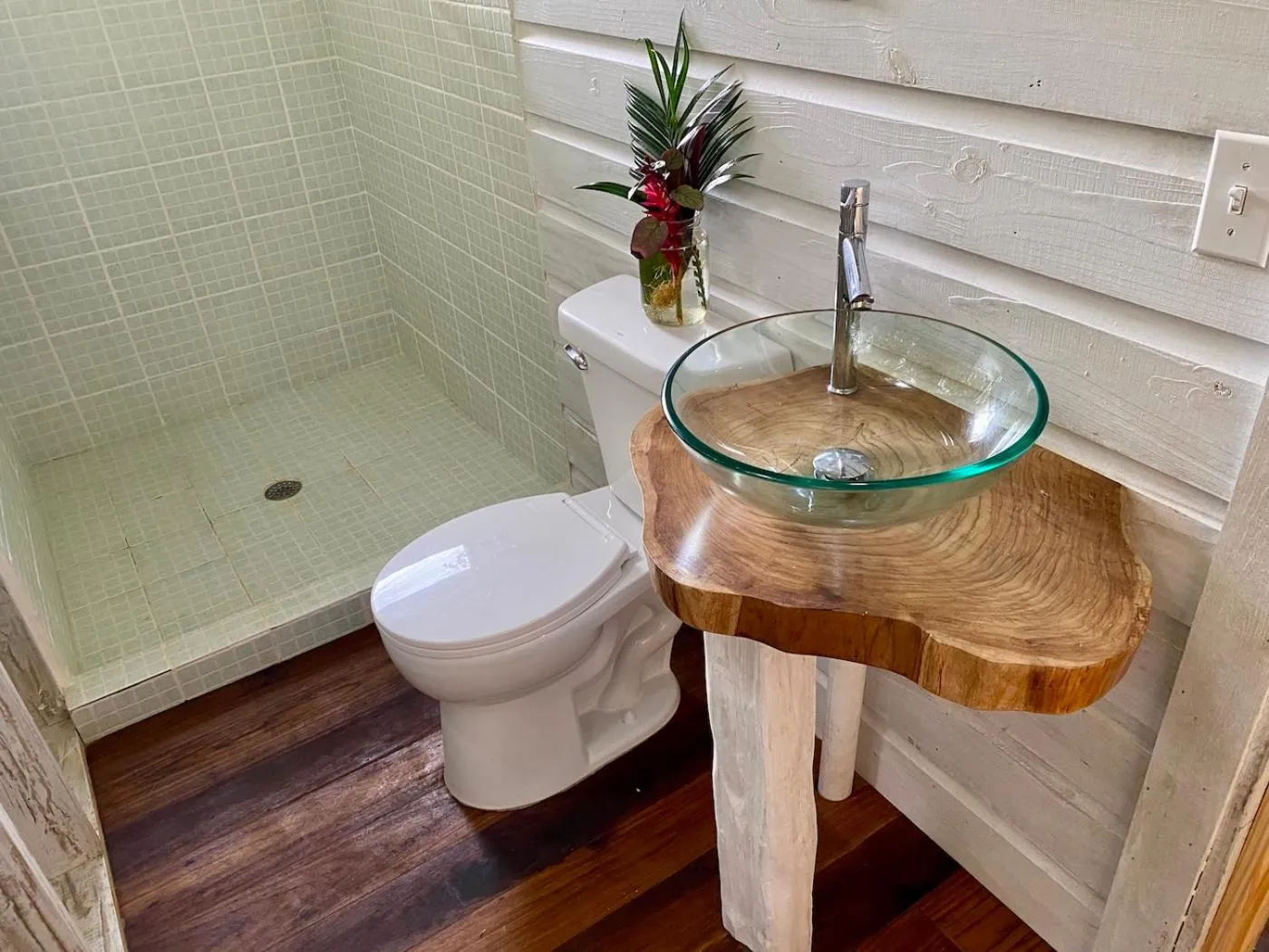 Shower in Bird Island Bungalows