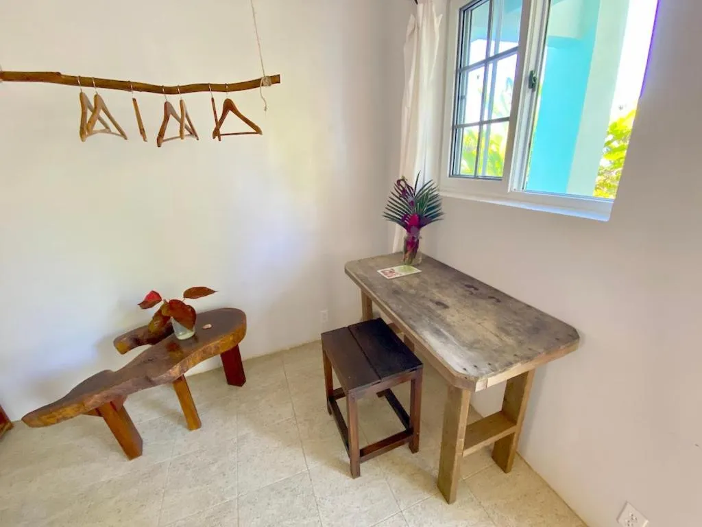 Seating area in Bird Island Bungalows