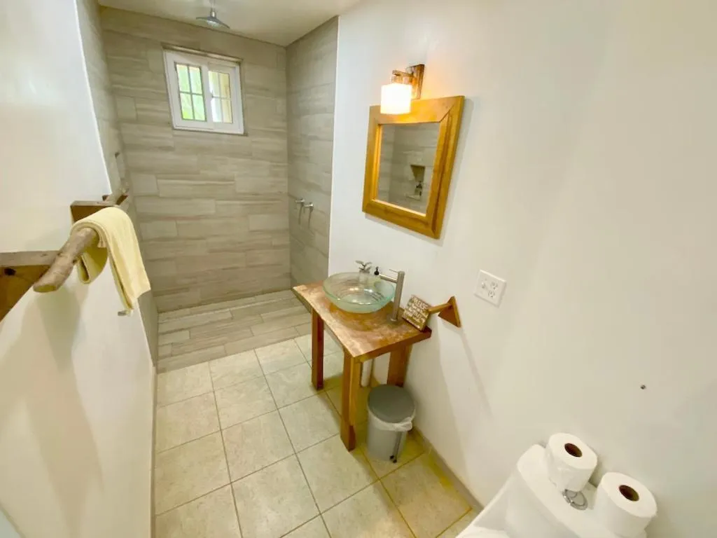 Shower in Bird Island Bungalows