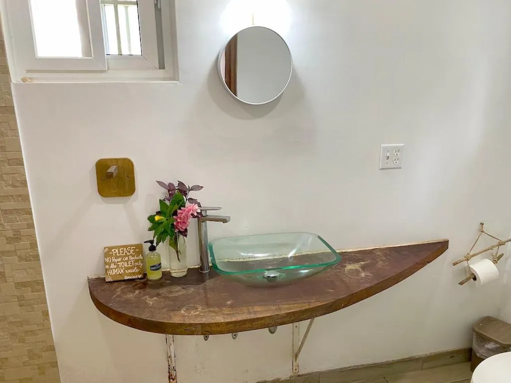 Bathroom in Bird Island Bungalows