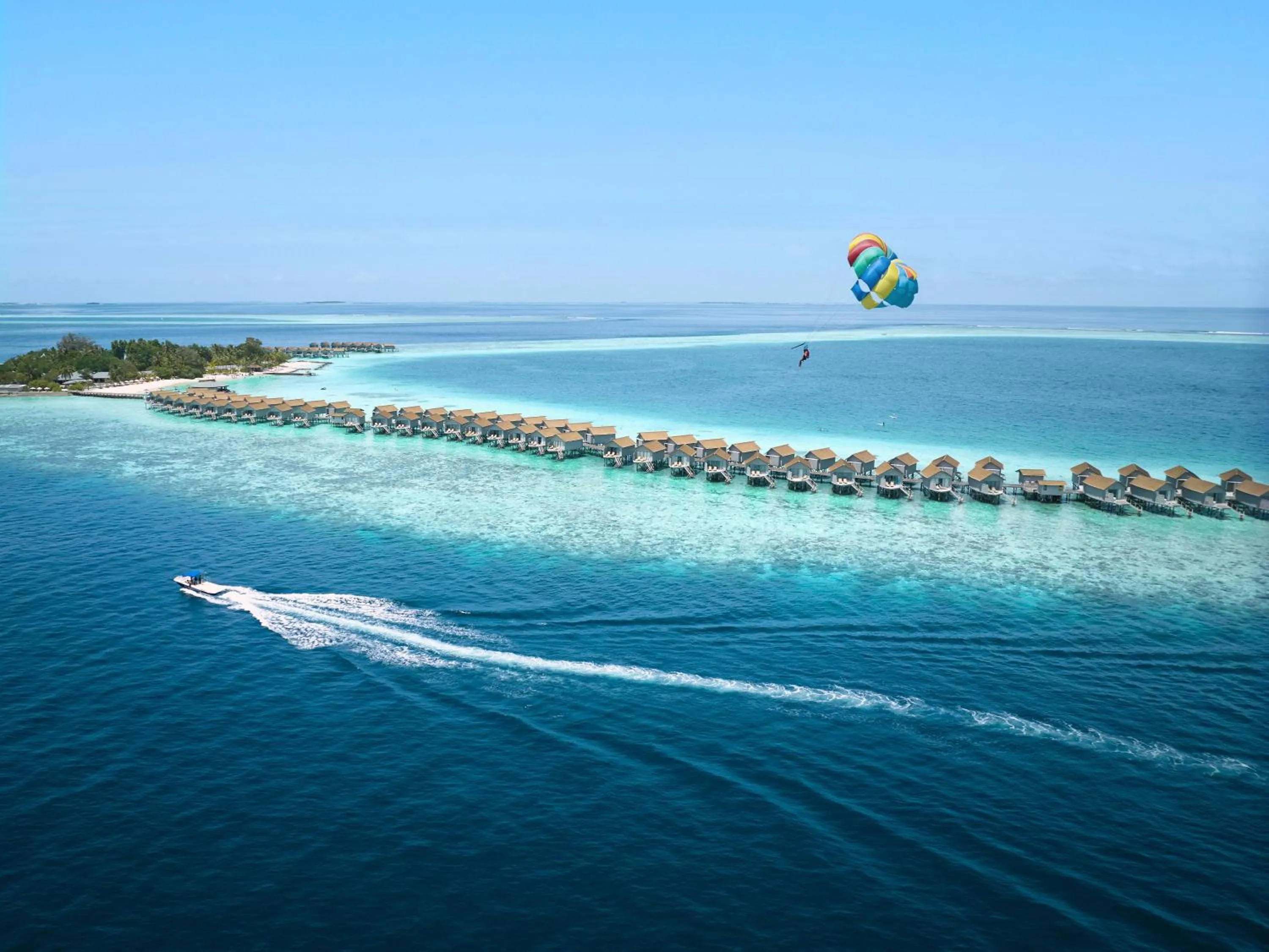 Beach in Centara Ras Fushi Resort & Spa Maldives - Stay 4 nights or more and enjoy 50 percent off Speedboat transfers, valid for stays from 10 Apr to 30 Sep 2026