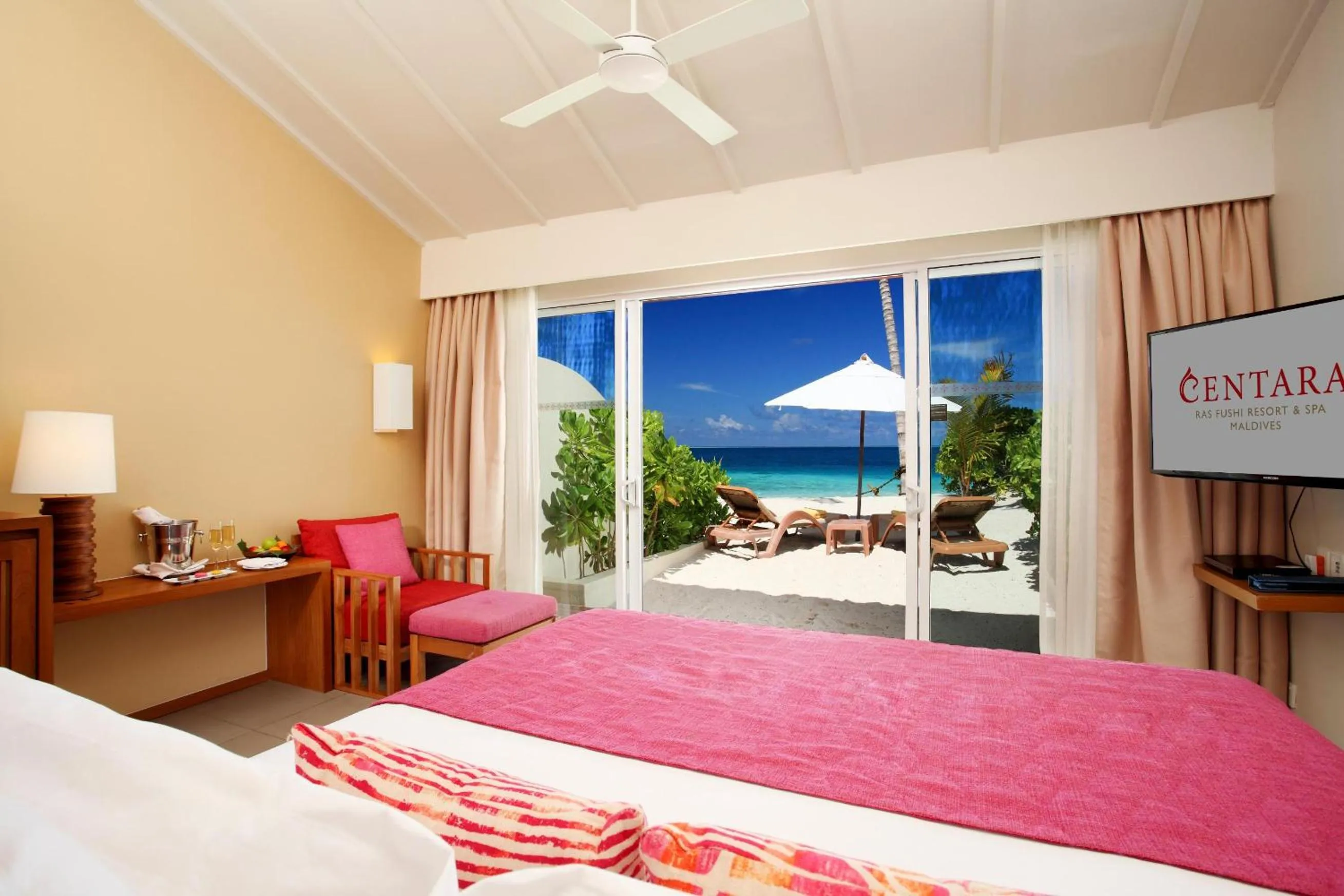 Photo of the whole room, Bed in Centara Ras Fushi Resort & Spa Maldives - Stay 4 nights or more and enjoy 50 percent off Speedboat transfers, valid for stays from 10 Apr to 30 Sep 2026