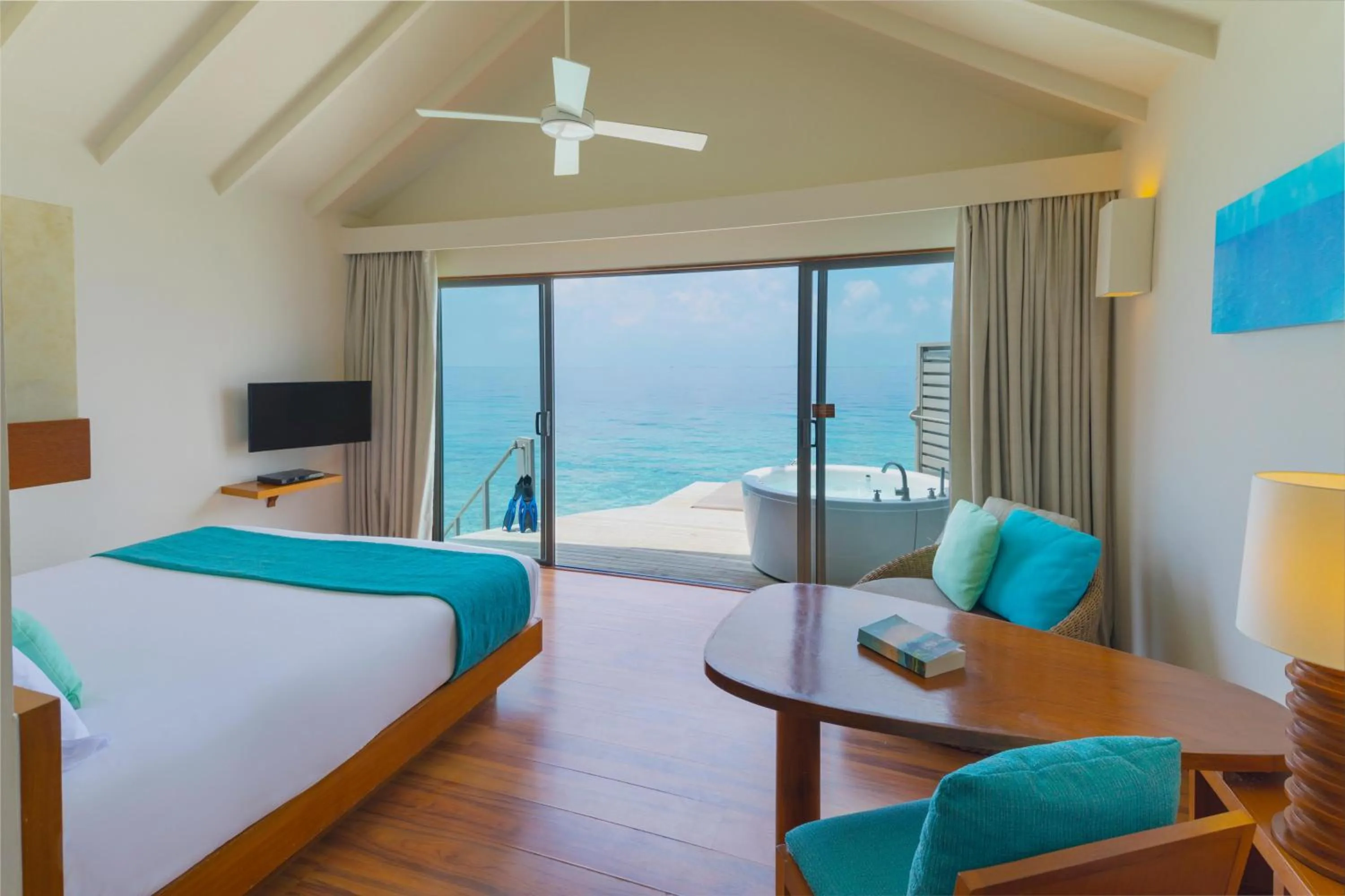 Photo of the whole room, Bed in Centara Ras Fushi Resort & Spa Maldives - Stay 4 nights or more and enjoy 50 percent off Speedboat transfers, valid for stays from 10 Apr to 30 Sep 2026