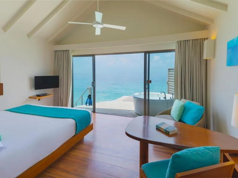 Bed in Centara Ras Fushi Resort & Spa Maldives - Stay 4 nights or more and enjoy 50 percent off Speedboat transfers, valid for stays from 6 Apr to 30 Sep 2026