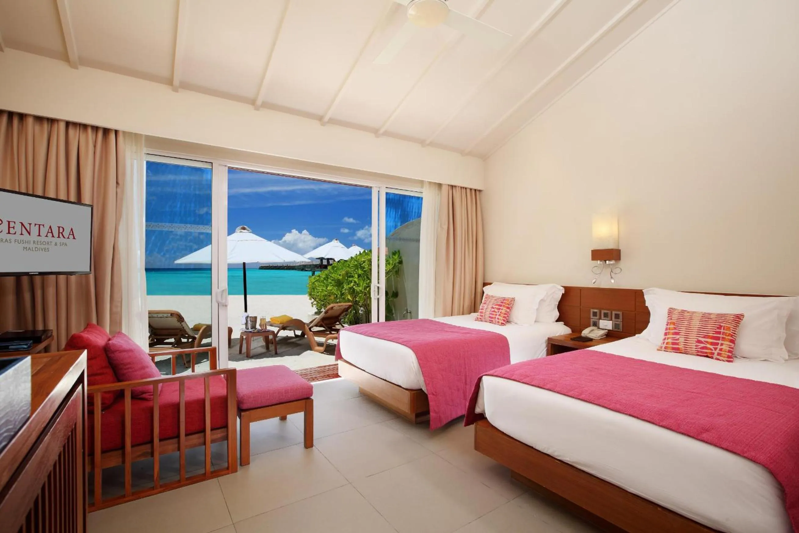 Photo of the whole room, Bed in Centara Ras Fushi Resort & Spa Maldives - Stay 4 nights or more and enjoy 50 percent off Speedboat transfers, valid for stays from 10 Apr to 30 Sep 2026