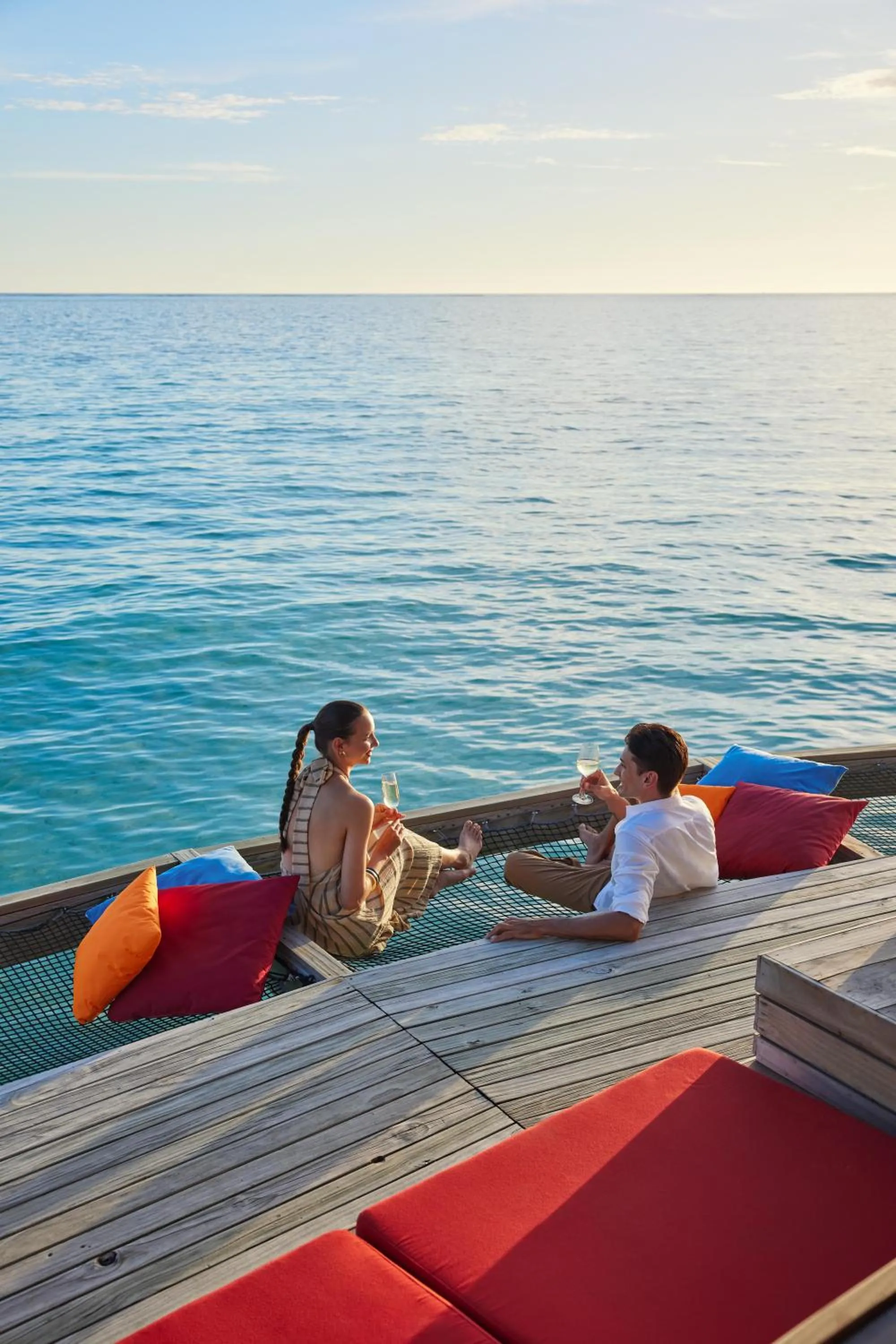 People in Centara Ras Fushi Resort & Spa Maldives - Stay 4 nights or more and enjoy 50 percent off Speedboat transfers, valid for stays from 10 Apr to 30 Sep 2026