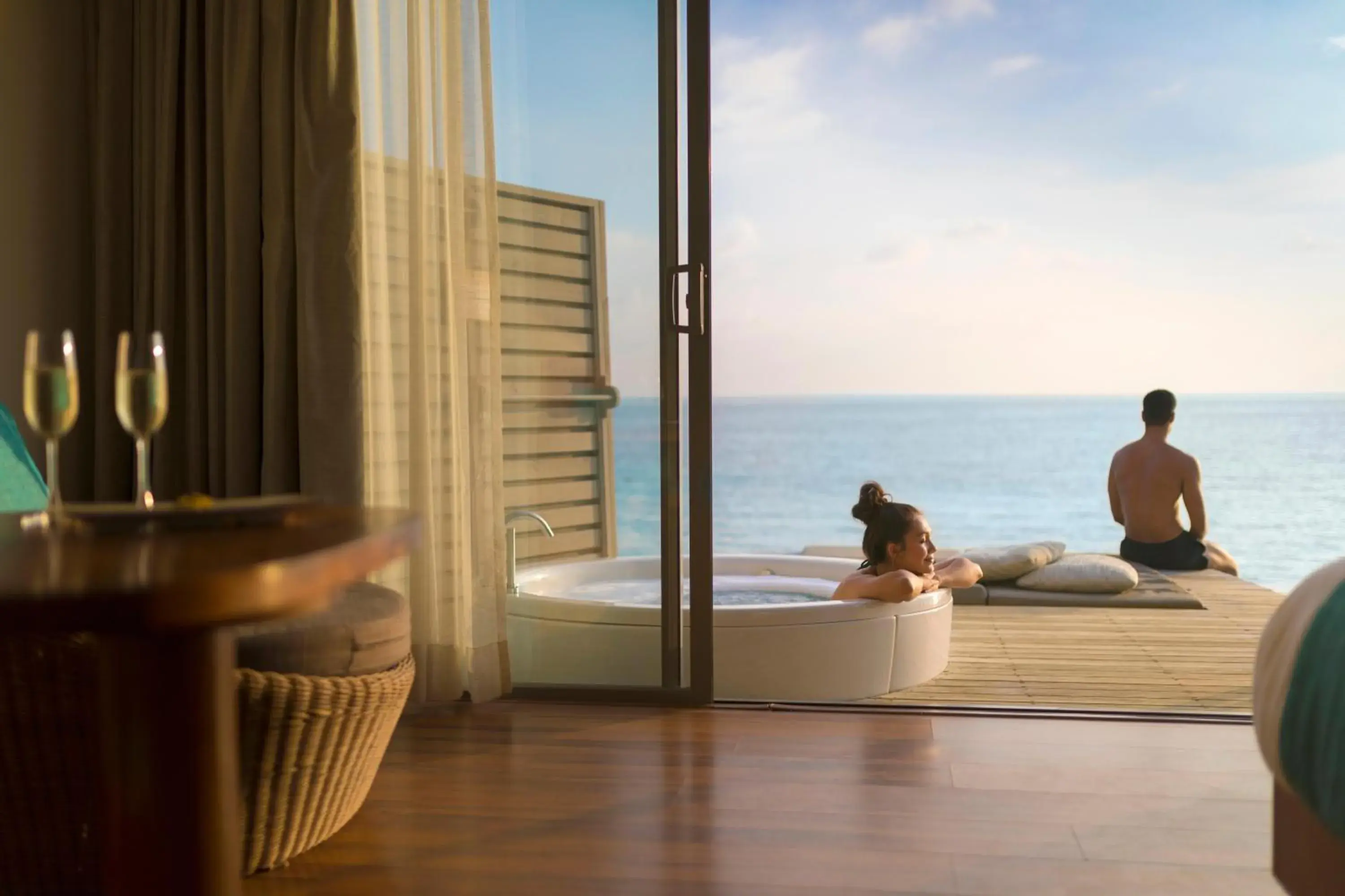 Sunset Overwater Villa with Swirl Pool Twin | 10% discount on F&B | Valid for stays until 20 December 2025 in Centara Ras Fushi Resort & Spa Maldives - 50 percent discount on transfers for min 4 nights stay and more, valid for reservations between 11th Feb till 22 Dec 2025 Sunset Overwater Villa with Swirl Pool Twin | 10% discount on F&B | Valid for stays until 20 December 2025 in Centara Ras Fushi Resort & Spa Maldives - 50 percent discount on transfers for min 4 nights stay and more, valid for reservations between 11th Feb till 22 Dec 2025