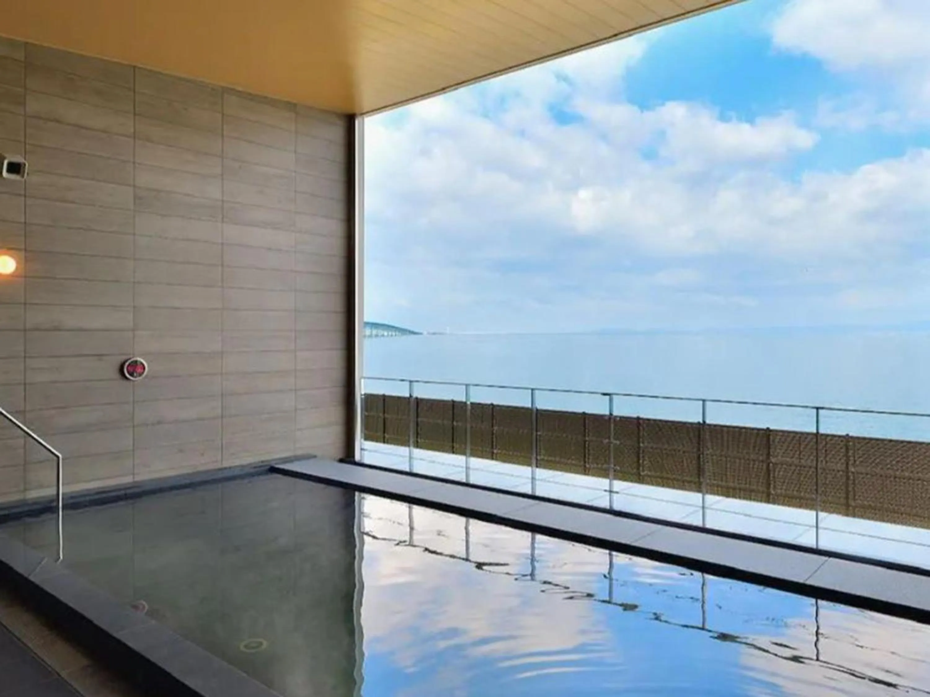 Pool view in Henn na Resort & Spa Kansai Airport - former Henn na Hotel Kansai Airport