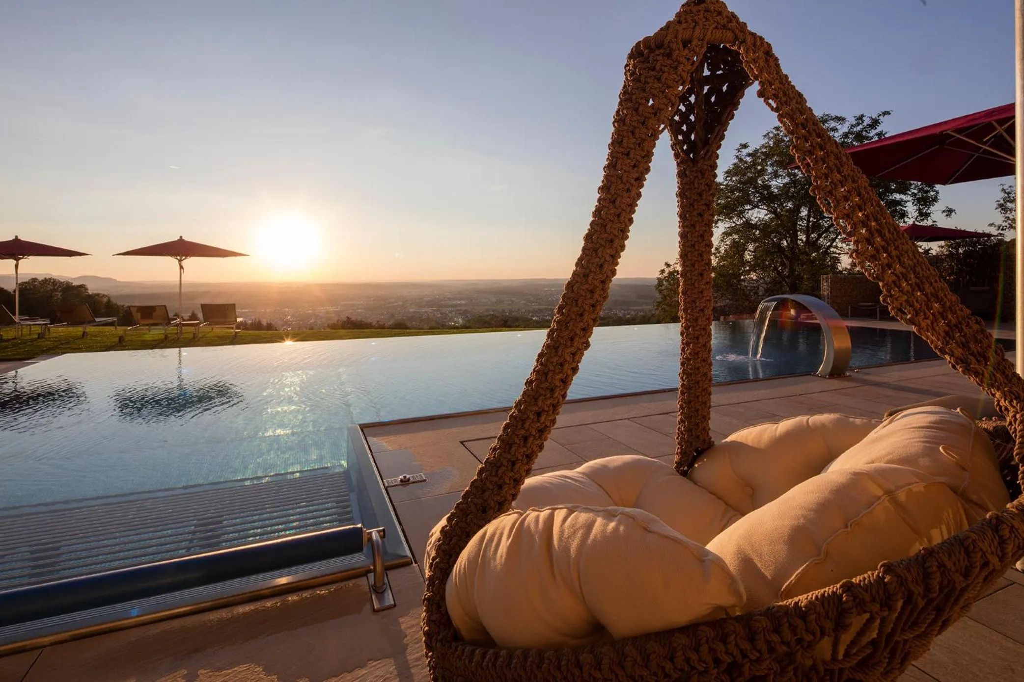 Swimming pool in Burghotel Staufeneck