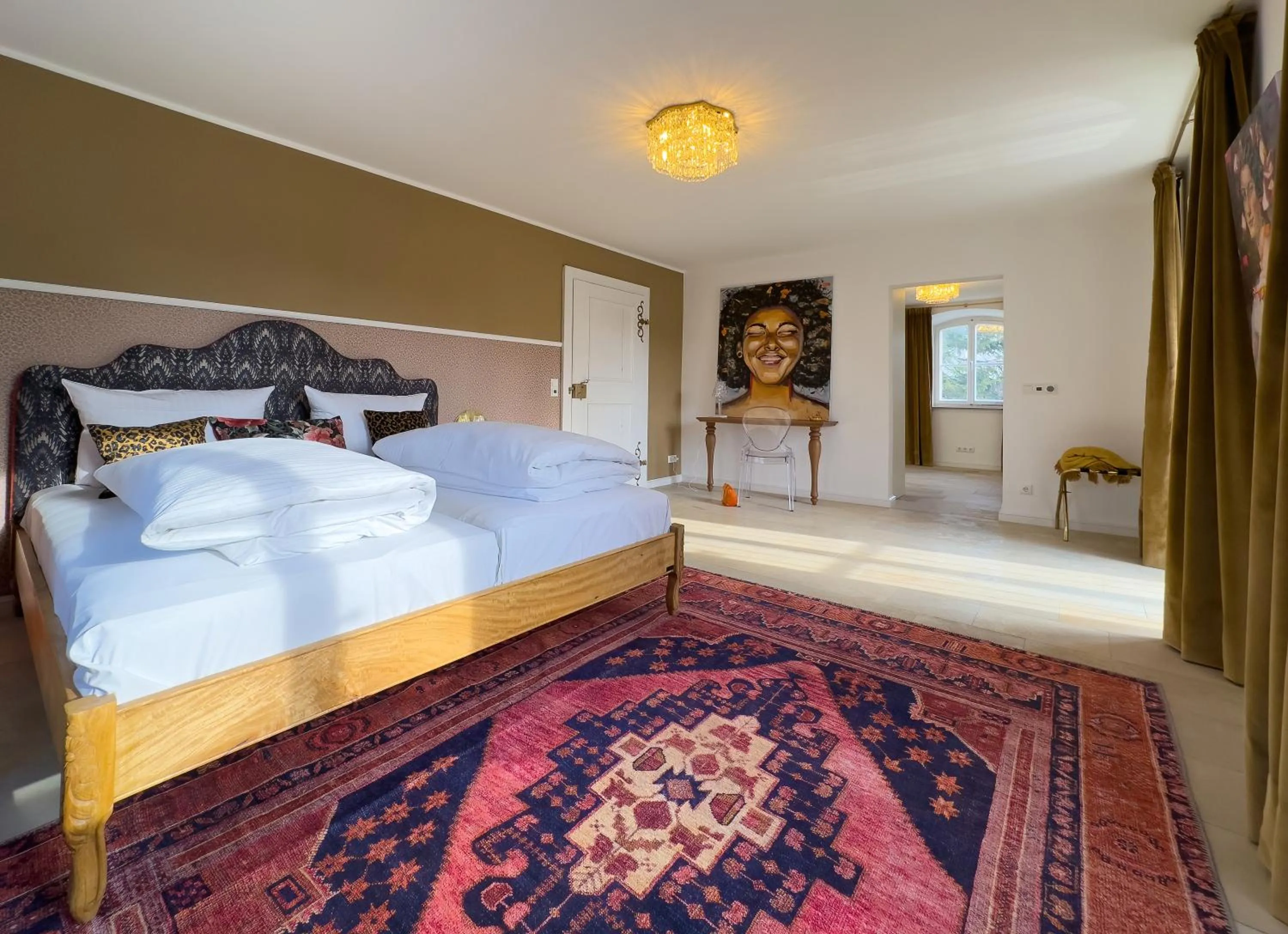 Bed in Forstnerwirt hotel | stubn | biergarten