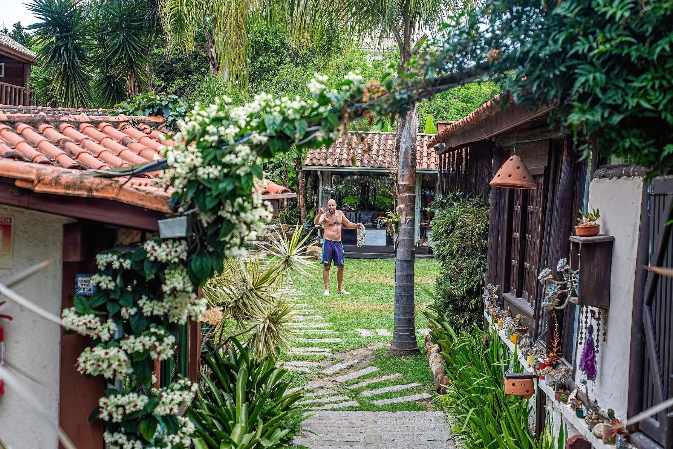 Garden in Pousada Rosa da Praia - Praia do Rosa - SC