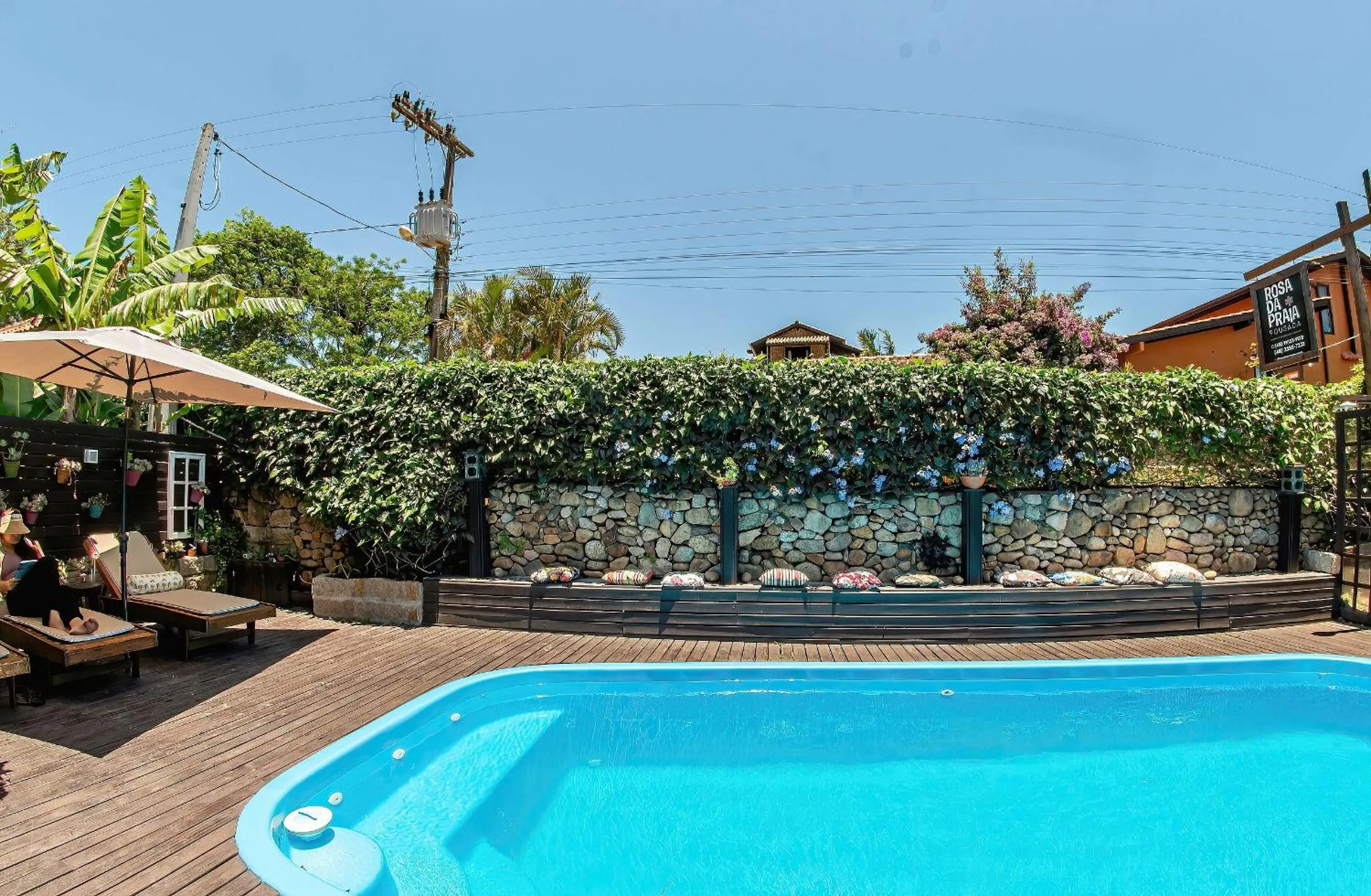 Swimming pool in Pousada Rosa da Praia - Praia do Rosa - SC