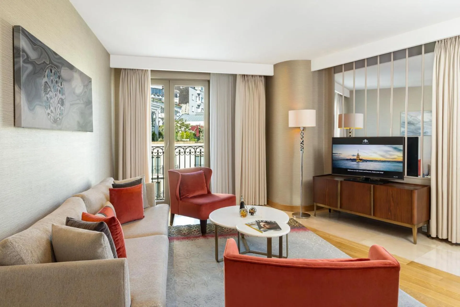 Communal lounge/ TV room in CVK Park Bosphorus Hotel Istanbul