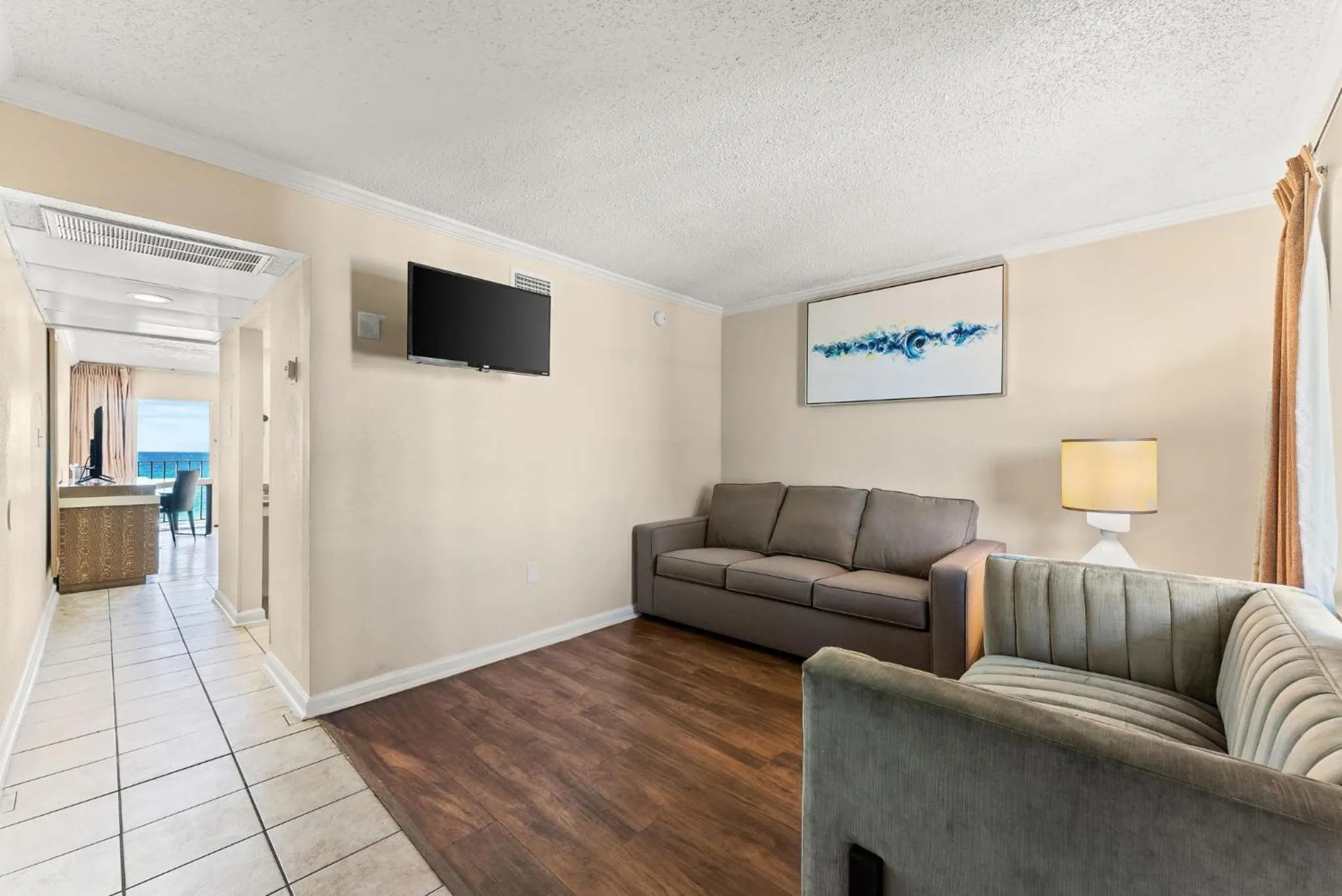 Living room in Seahaven Beach Hotel Panama City Beach