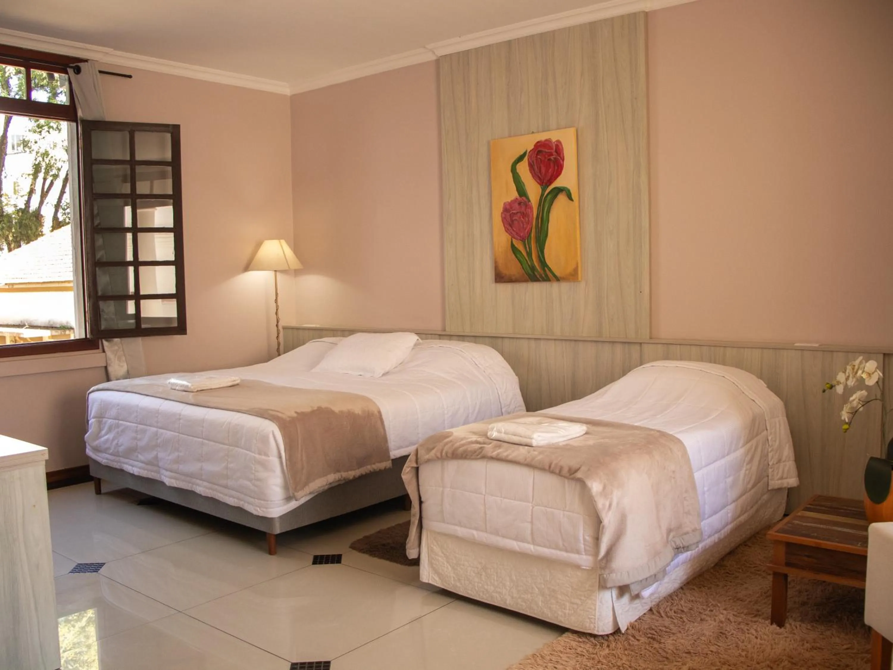 Bed in Hotel Villa Souza Ltda