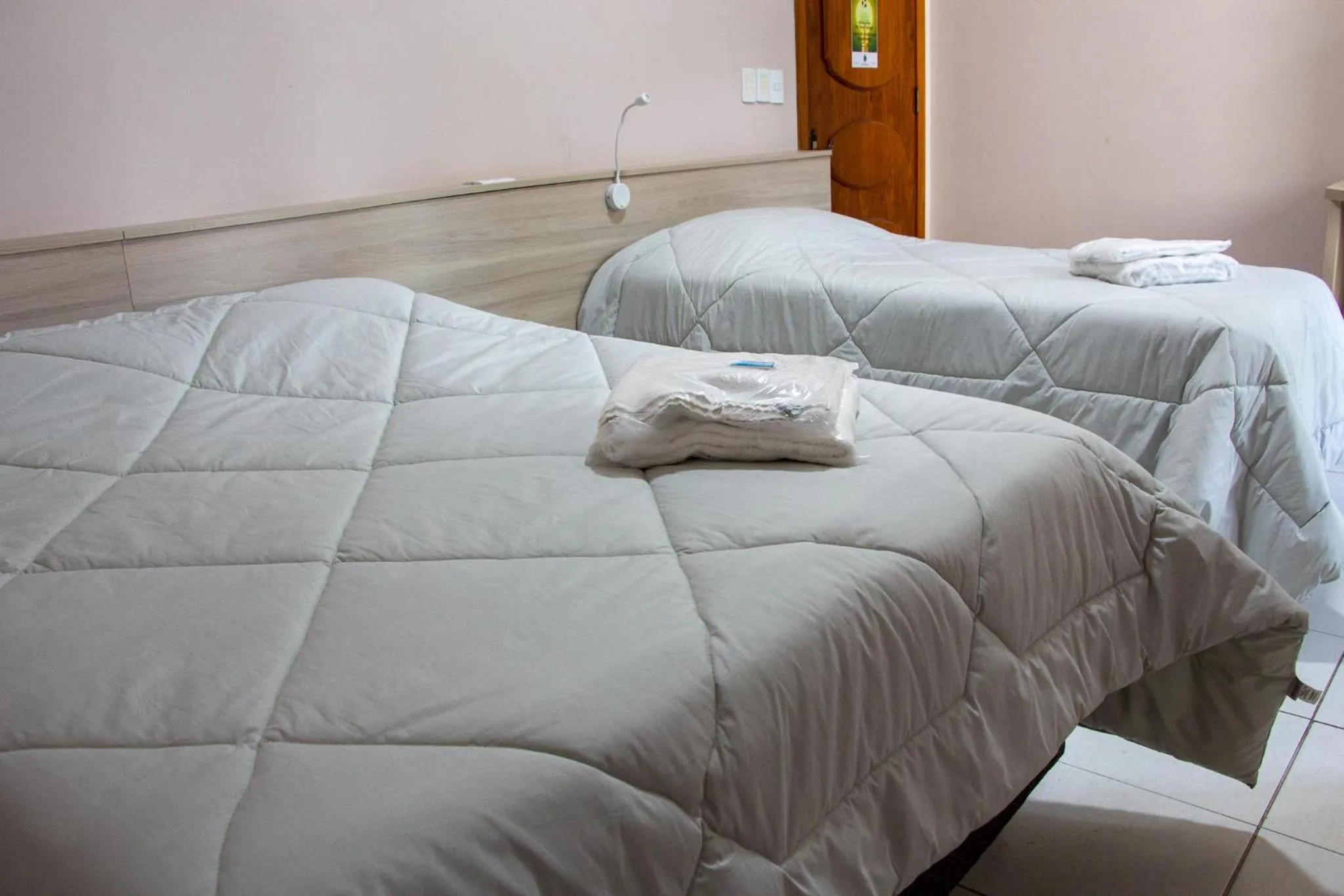 Bed in Hotel Villa Souza Ltda