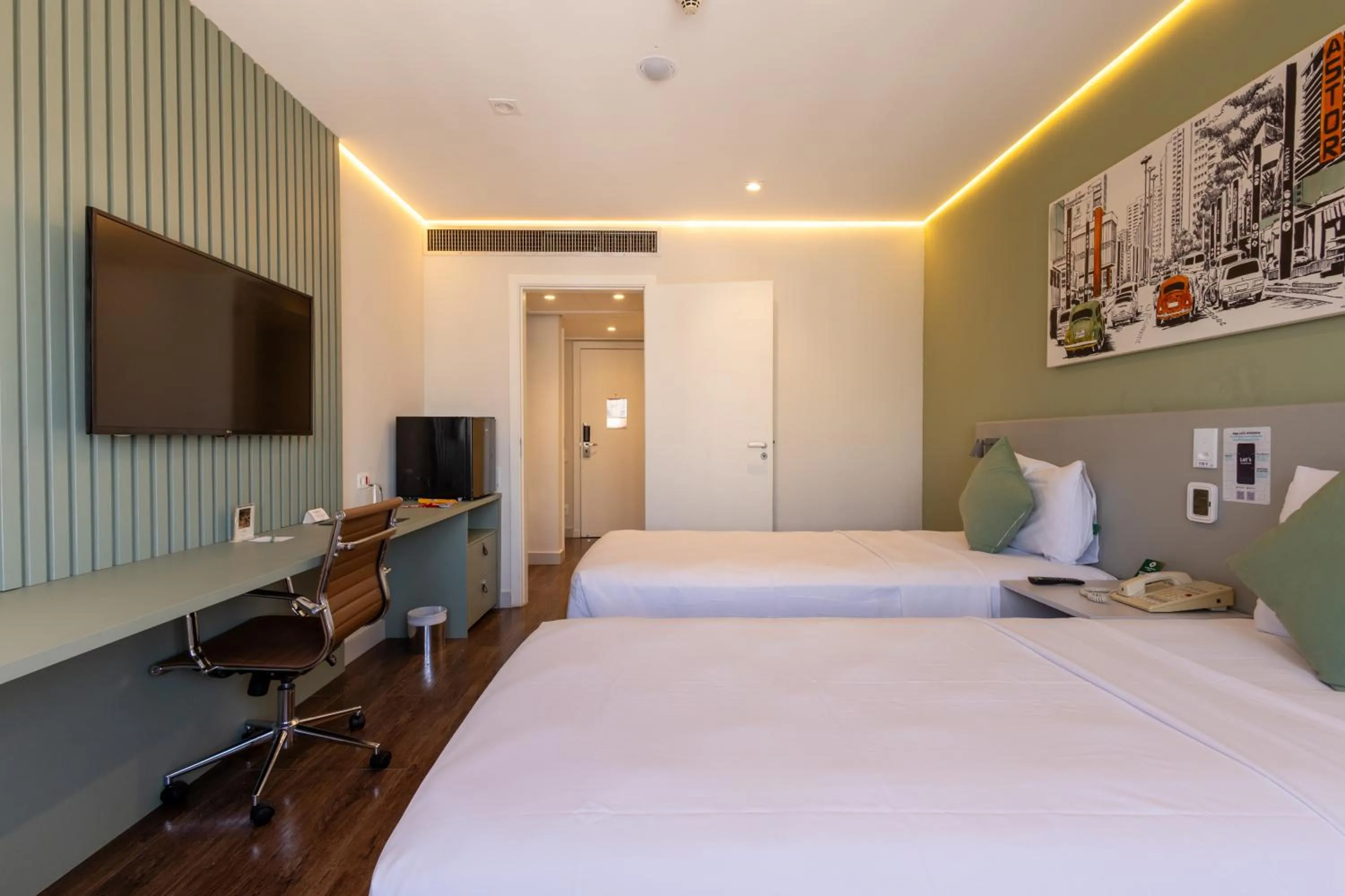 Bed in Hotel Transamerica Berrini