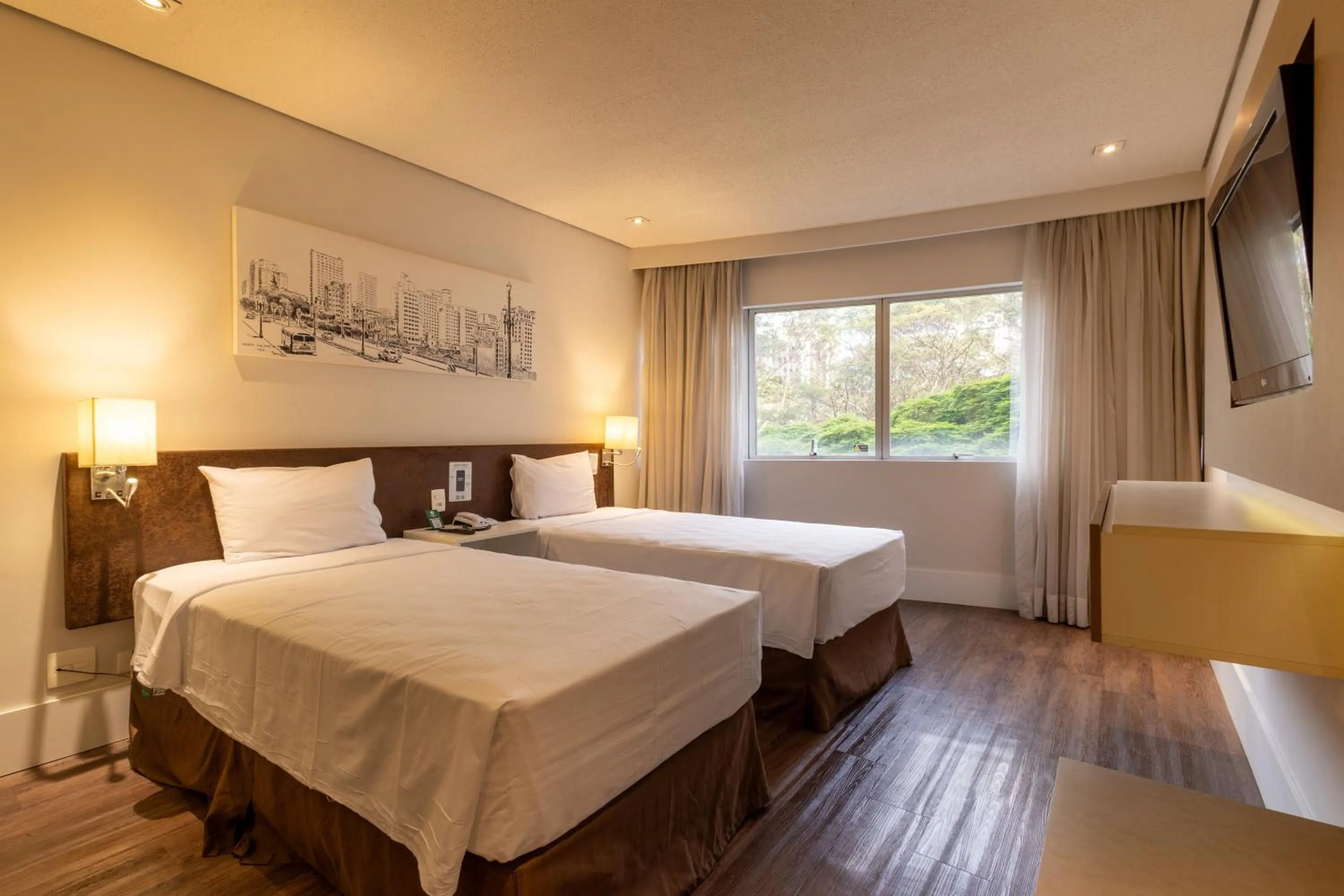 Bed in Hotel Transamerica Berrini