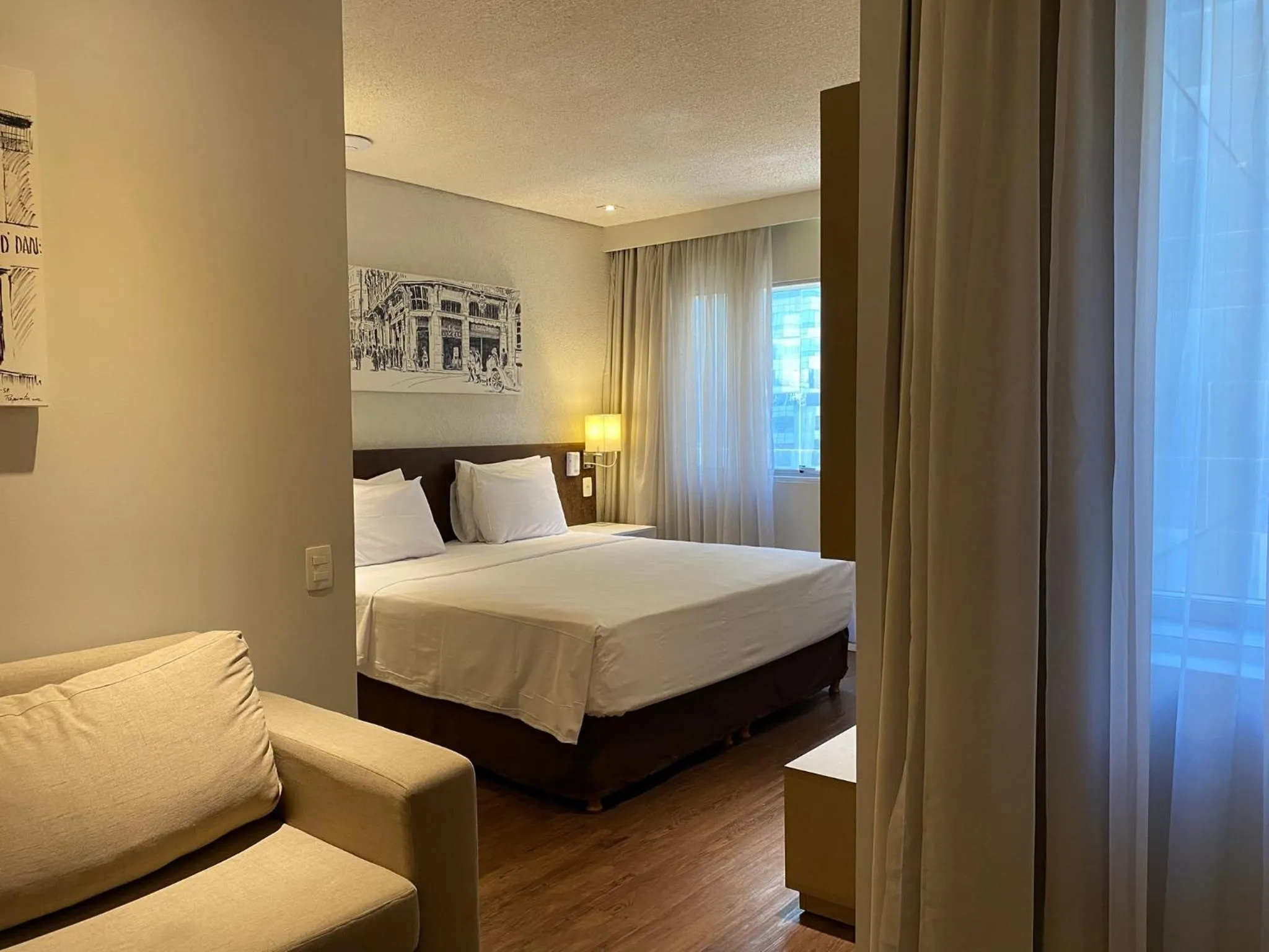 Bed in Hotel Transamerica Berrini