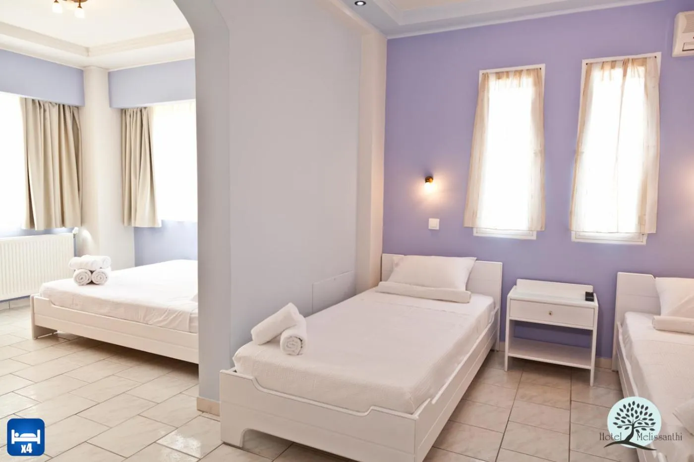 Day, Bed in Hotel Melissanthi