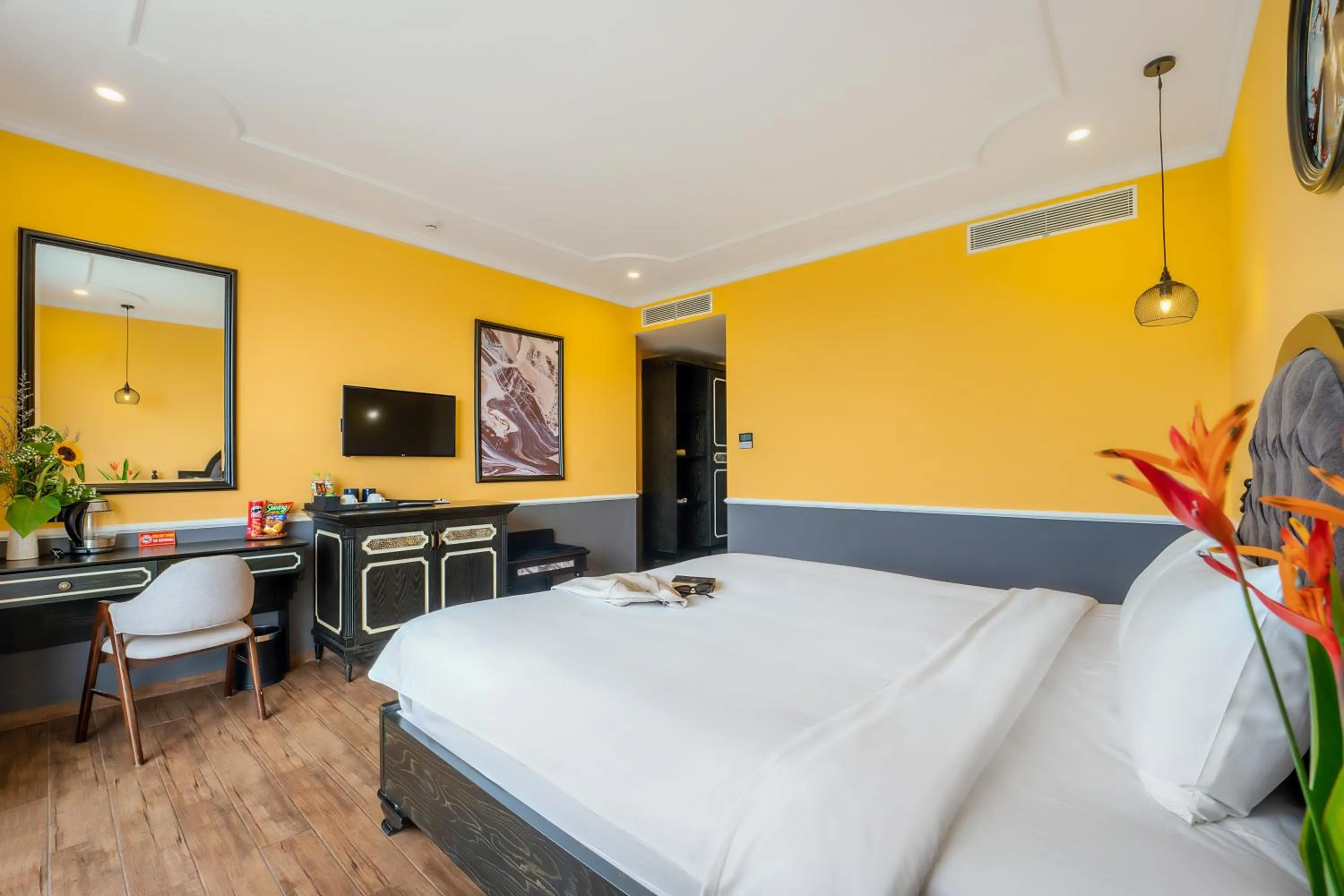 Seating area, Bed in Athenia Hoi An Boutique Hotel & Spa