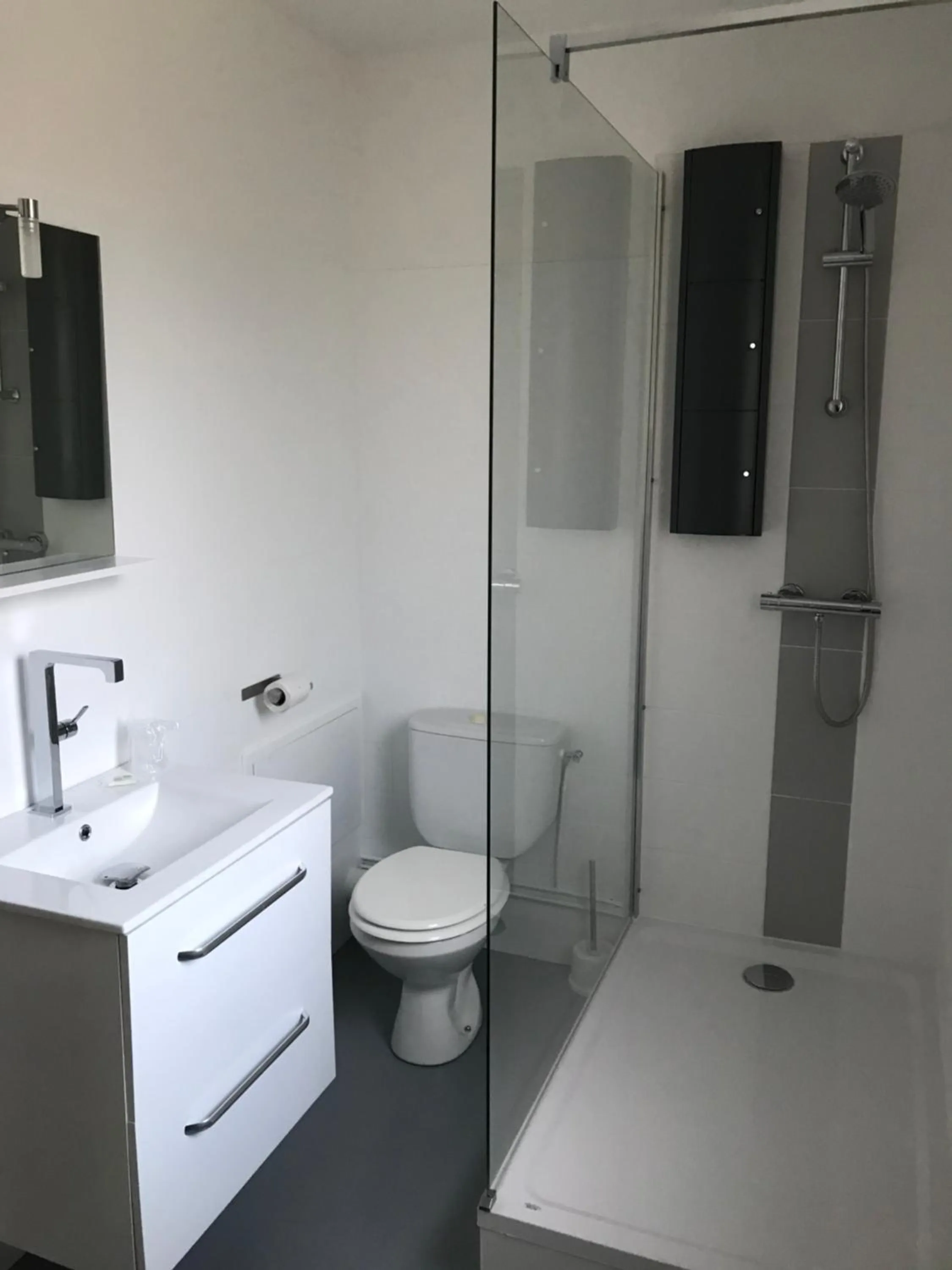 Shower in Hôtel Le Cerizay