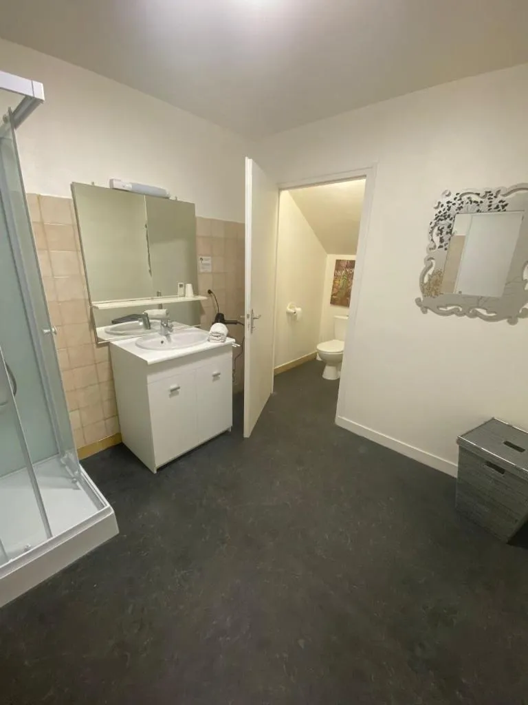 Bathroom in Hôtel Le Cerizay