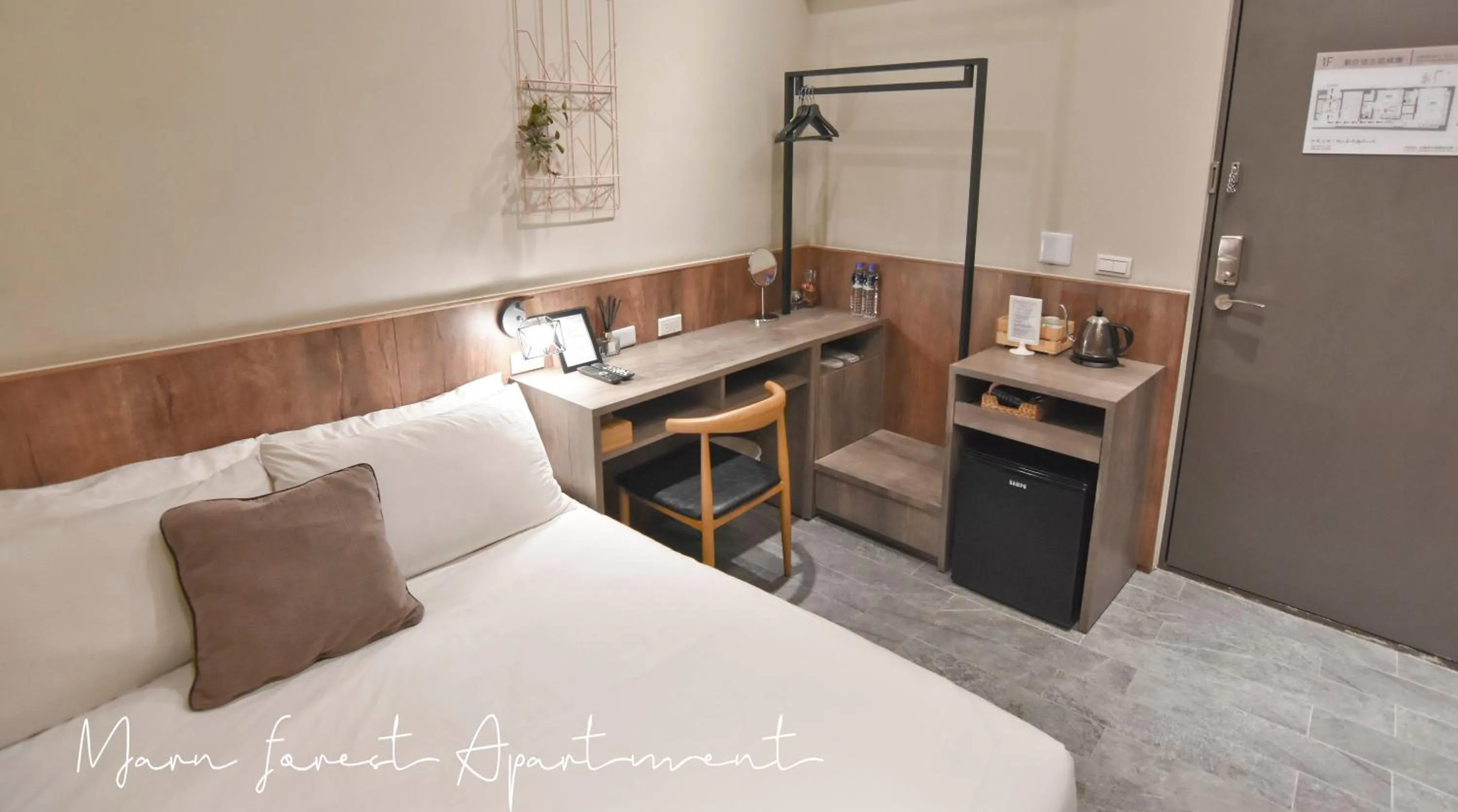 Bed in Morn forest apartment