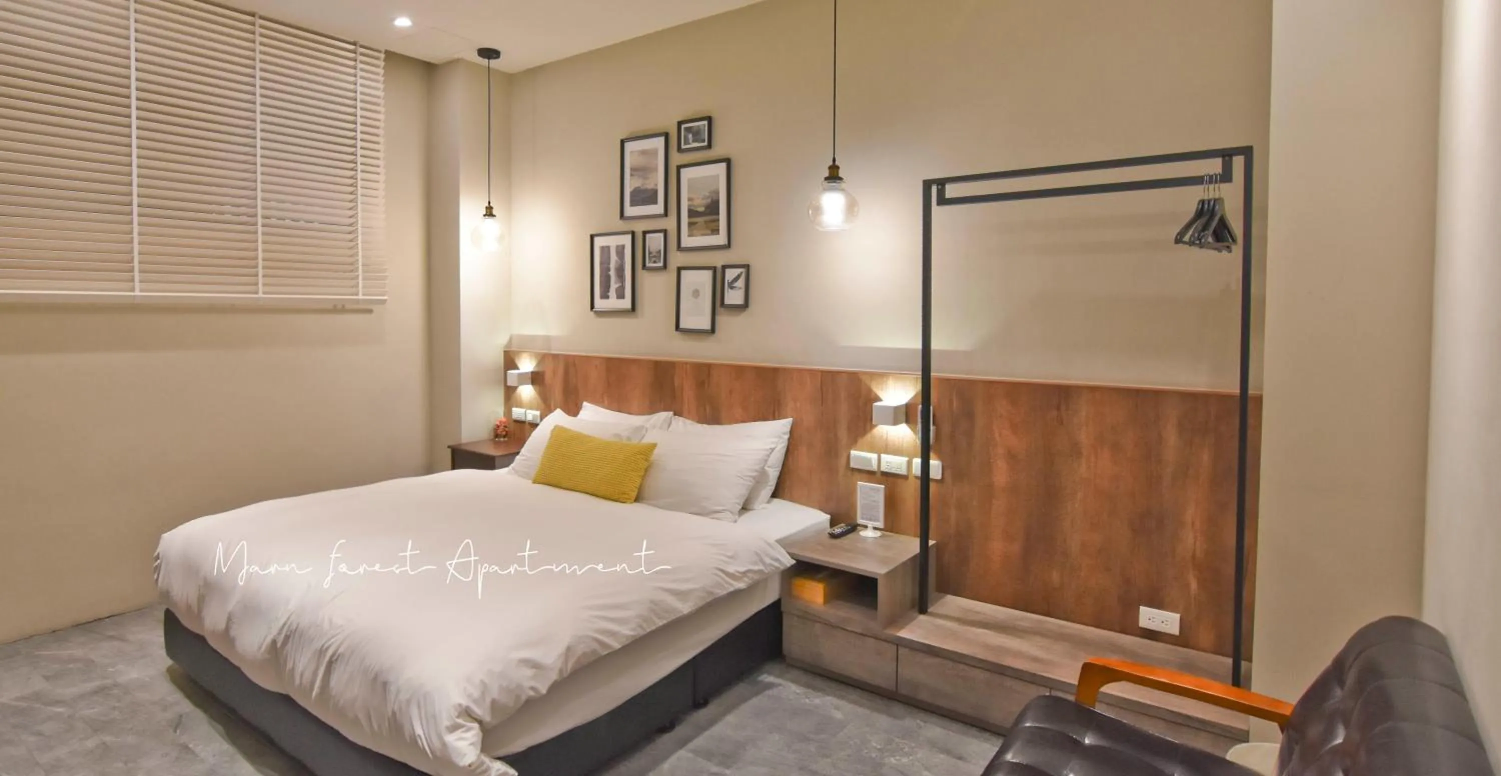 Bed in Morn forest apartment