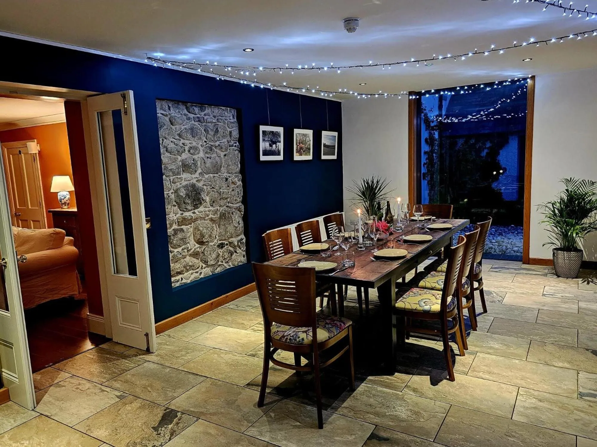 Dining area in Ballylagan Organic Farm