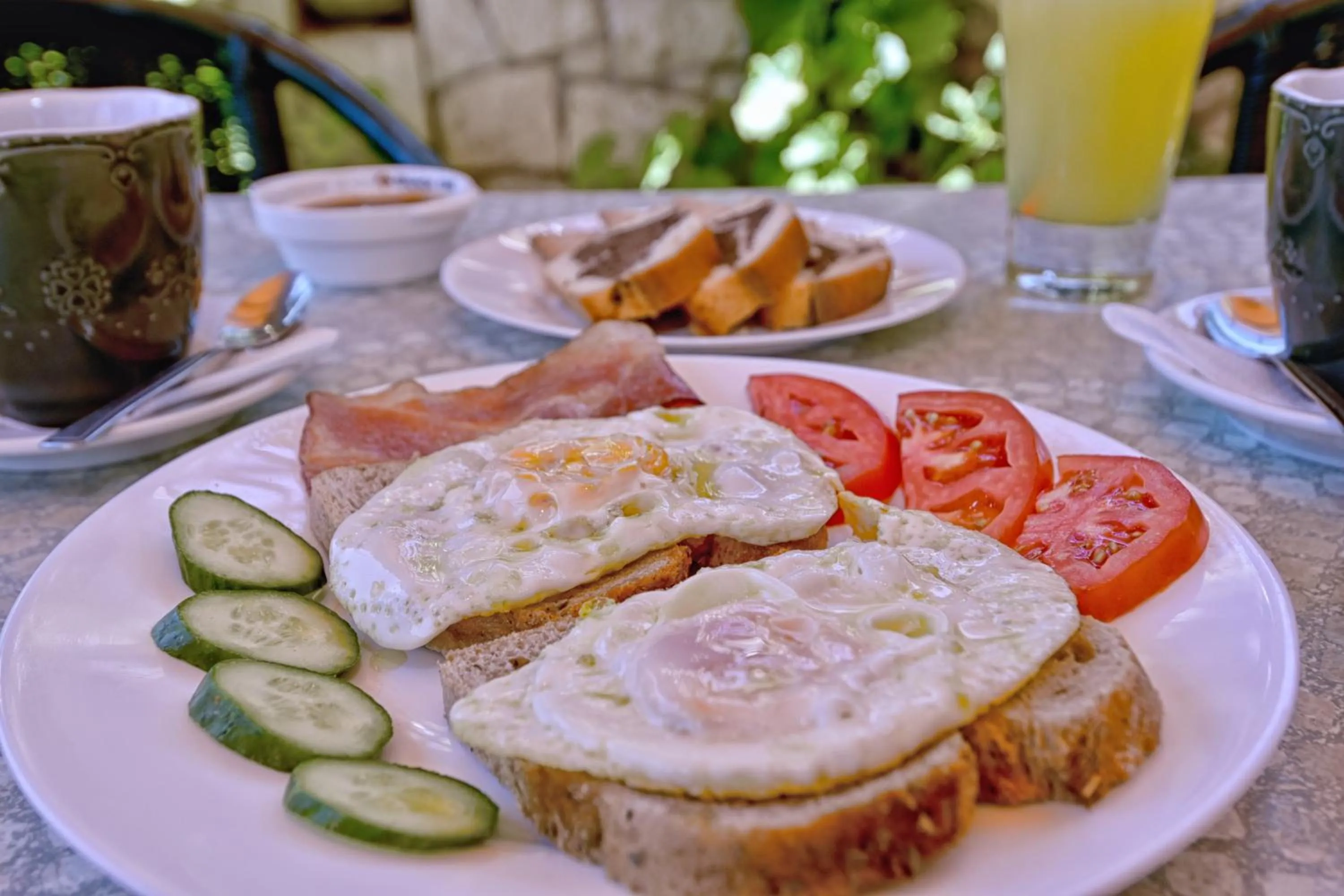 Breakfast in Aspri Petra Apartments