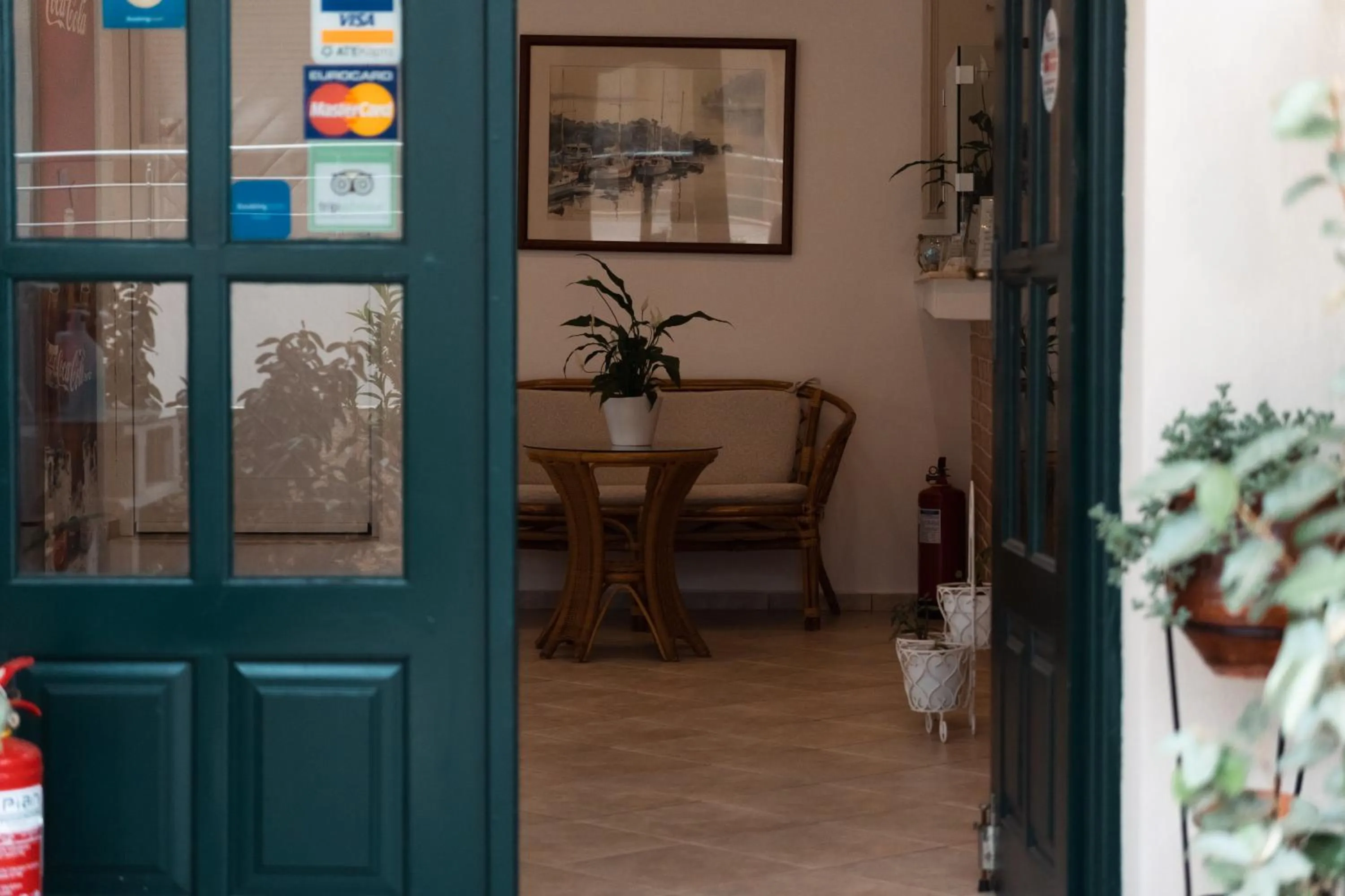 Lobby or reception in Aspri Petra Apartments