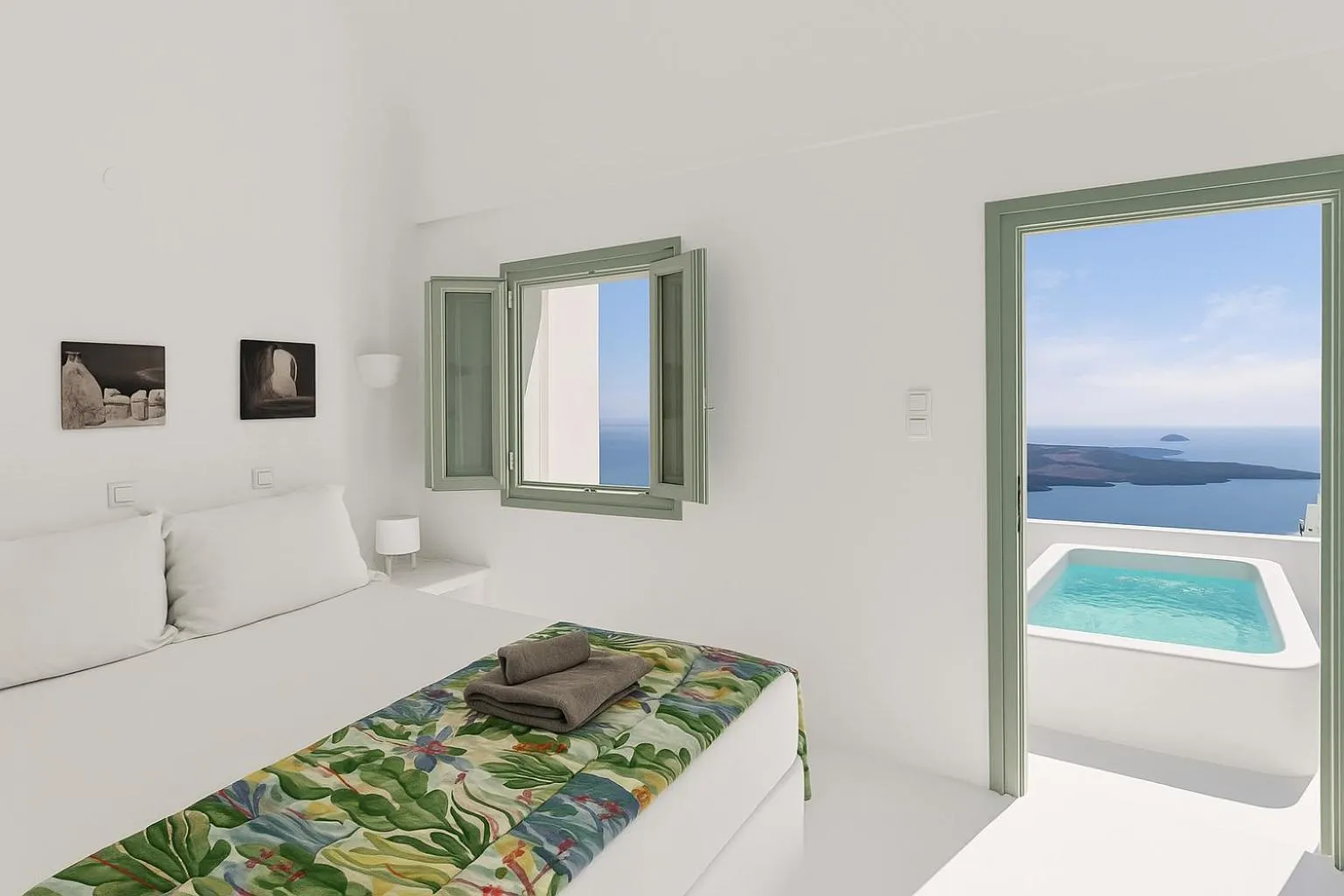 Patio, Bed in Agave Santorini Design Boutique Hotel