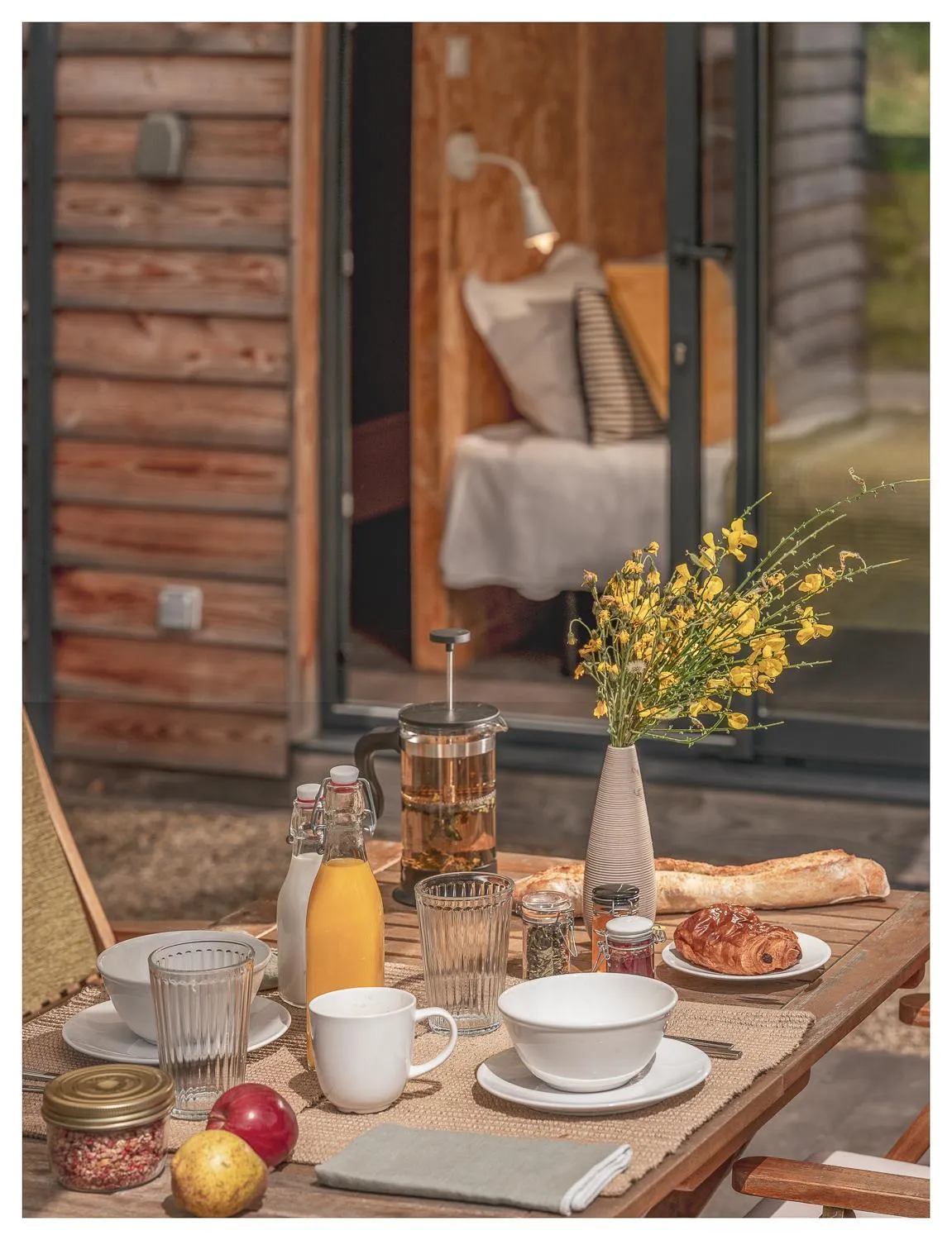 Continental breakfast in Volvic Organic Resort