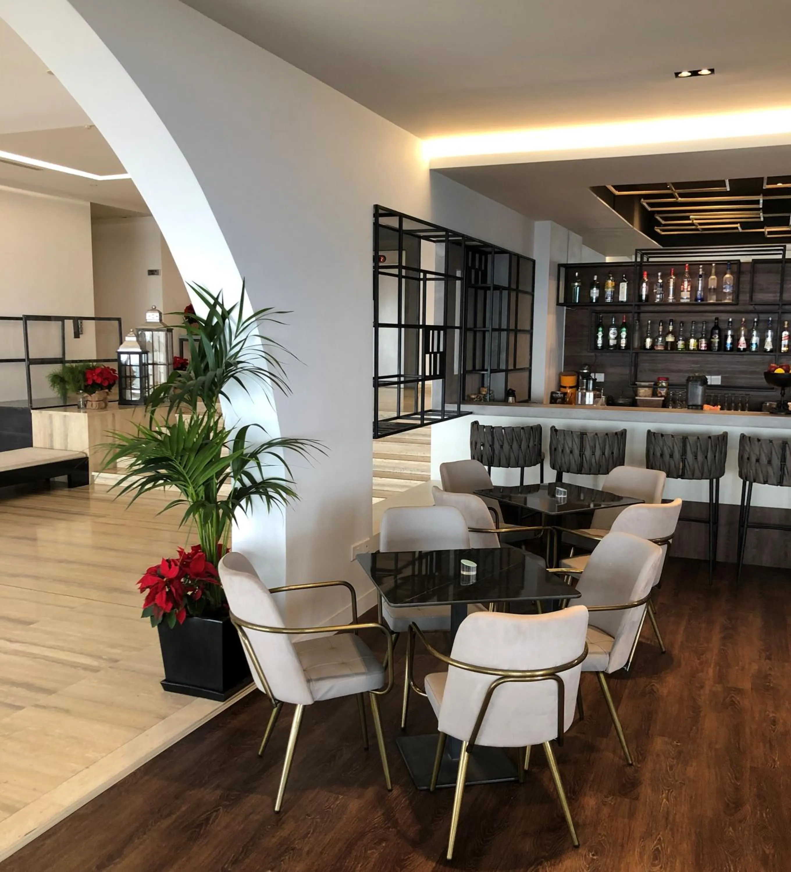 Communal lounge/ TV room in Droushia Heights Hotel