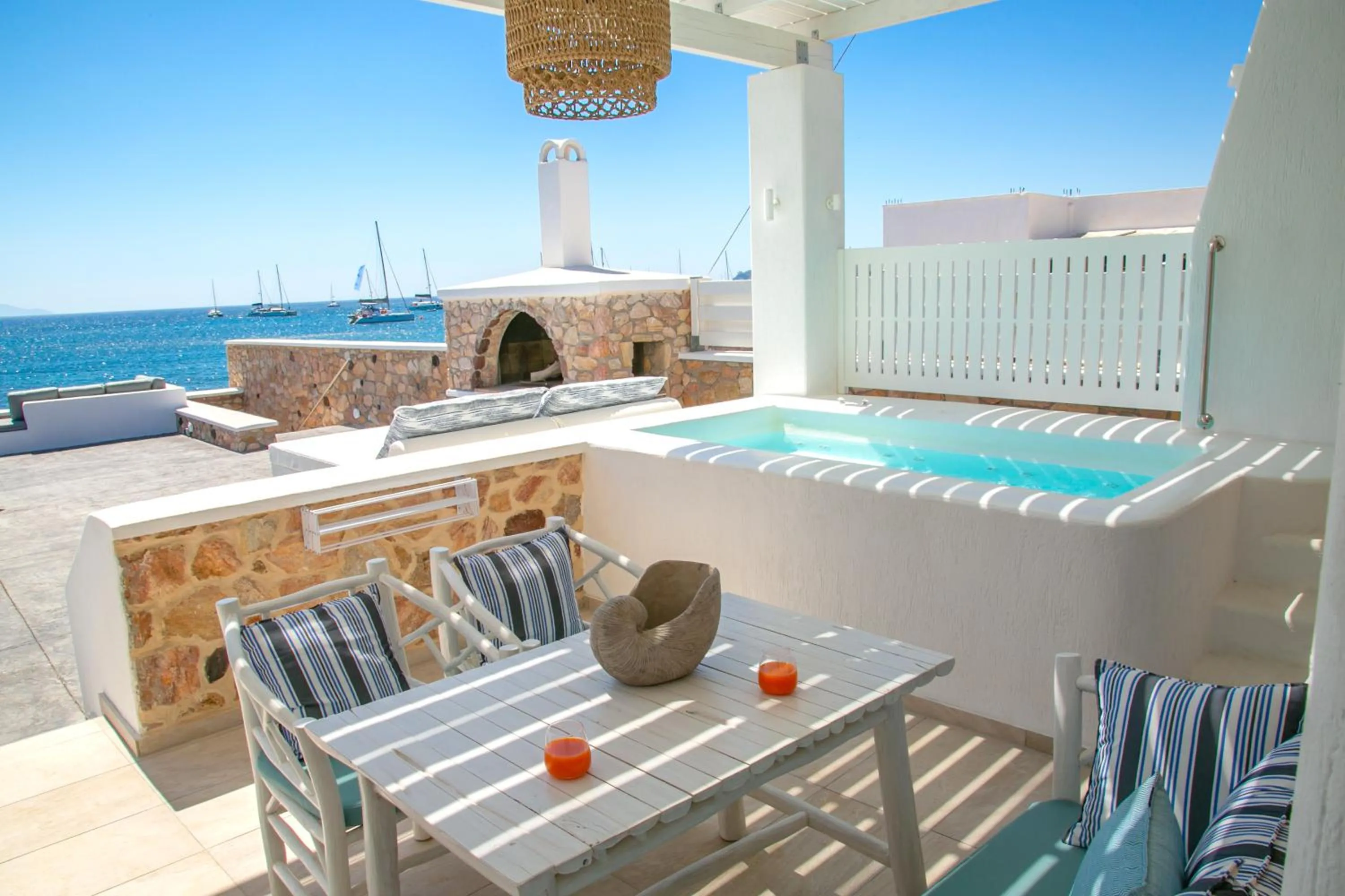 Patio in Aegean Melody Suites & Villas