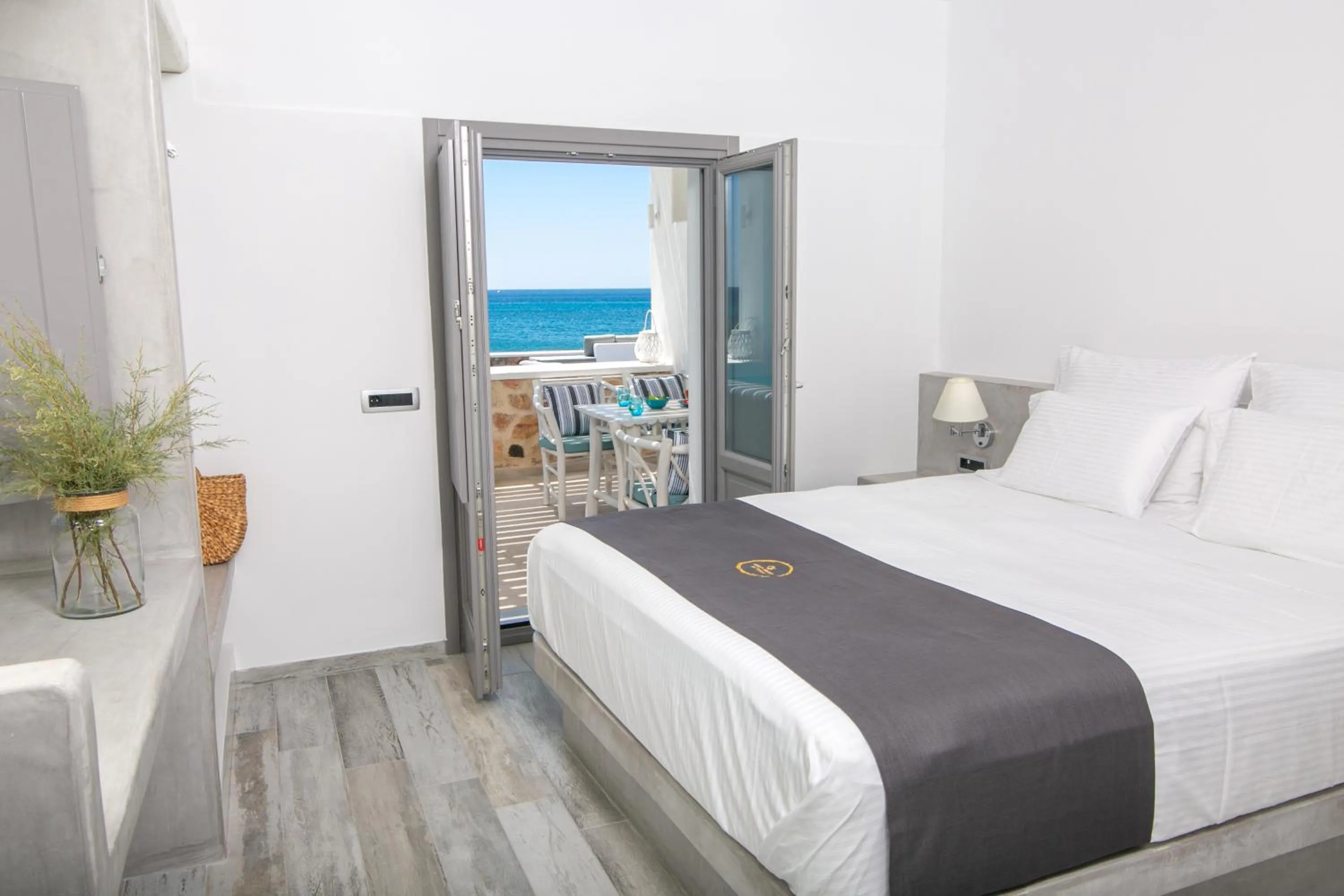 Balcony/Terrace, Bed in Aegean Melody Suites & Villas